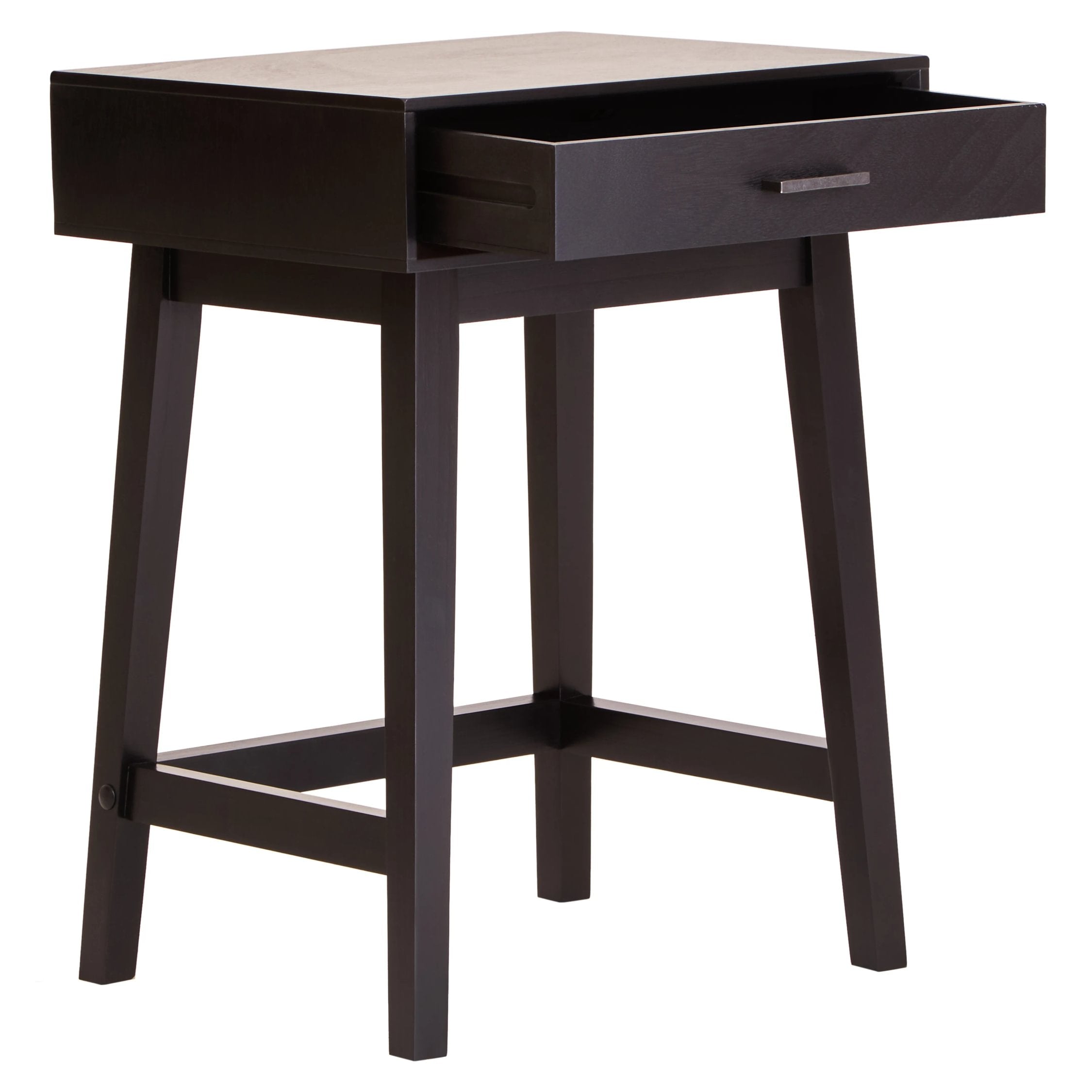 Chelsea Black Finish Wood 1 Drawer Side Table
