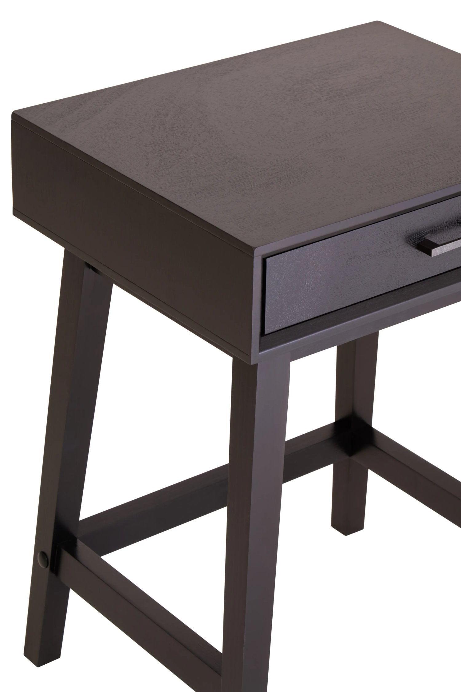 Chelsea Black Finish Wood 1 Drawer Side Table