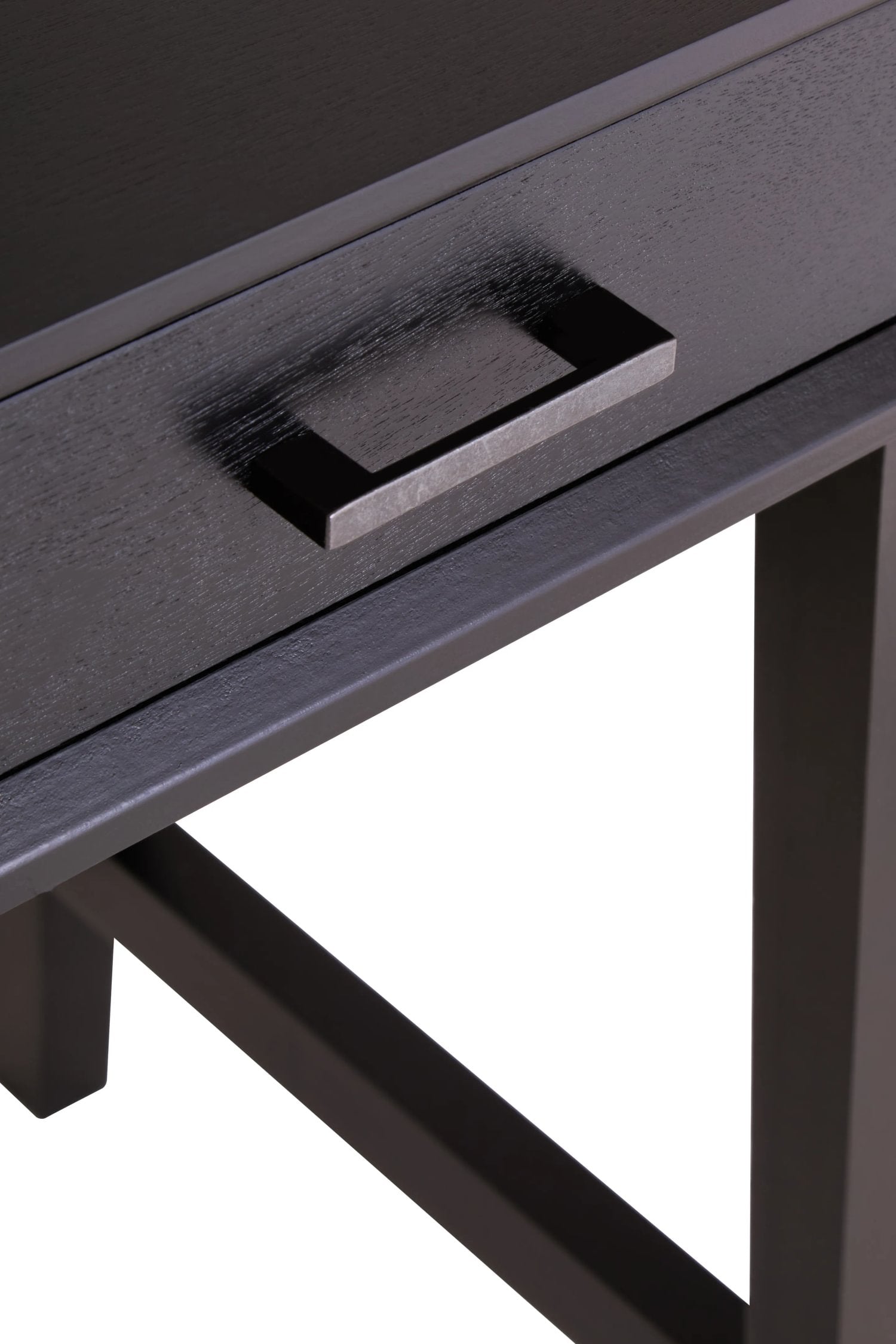 Chelsea Black Finish Wood 1 Drawer Side Table