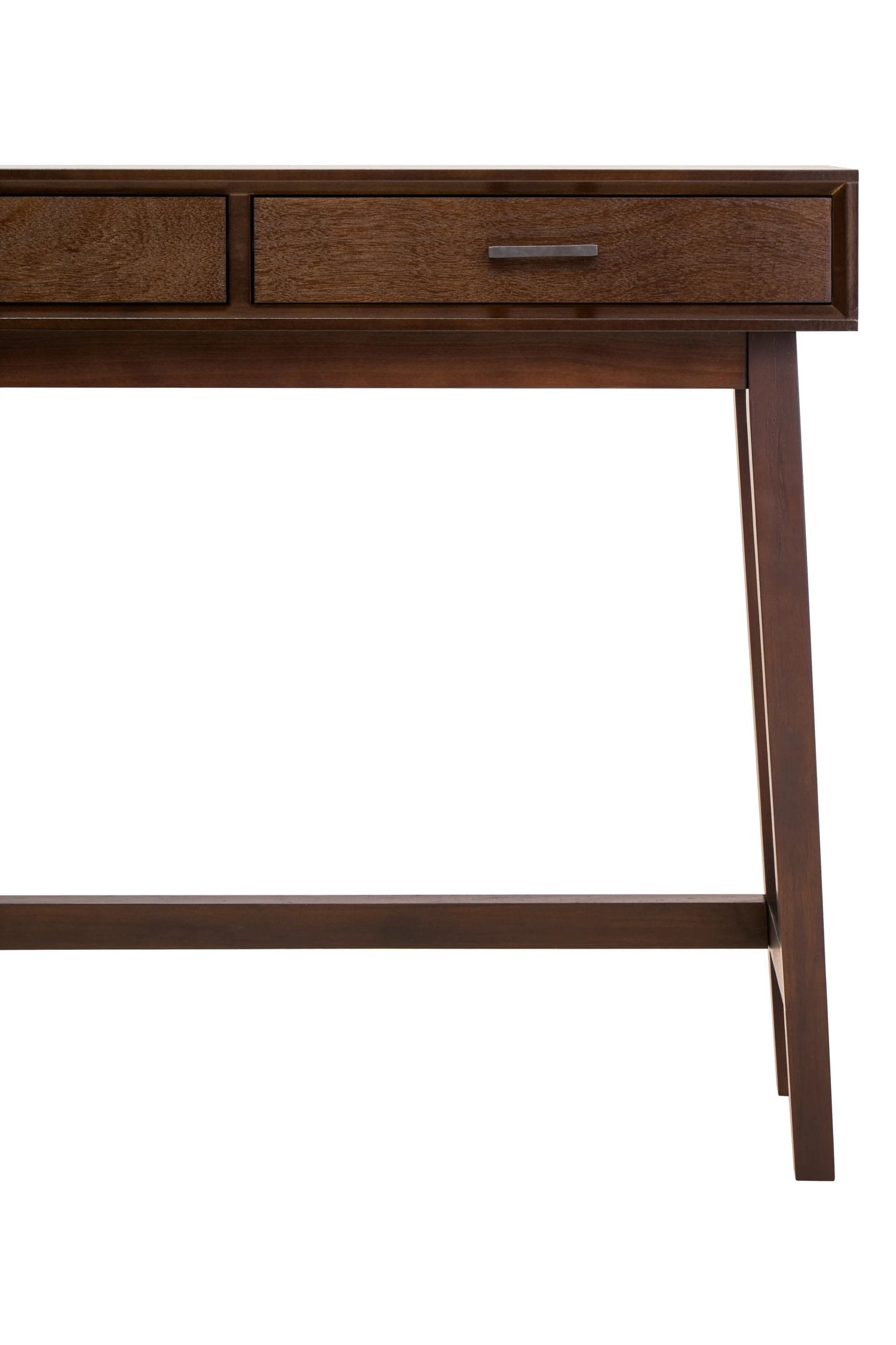 Chelsea Walnut Finish Wood 2 Drawer Console Table