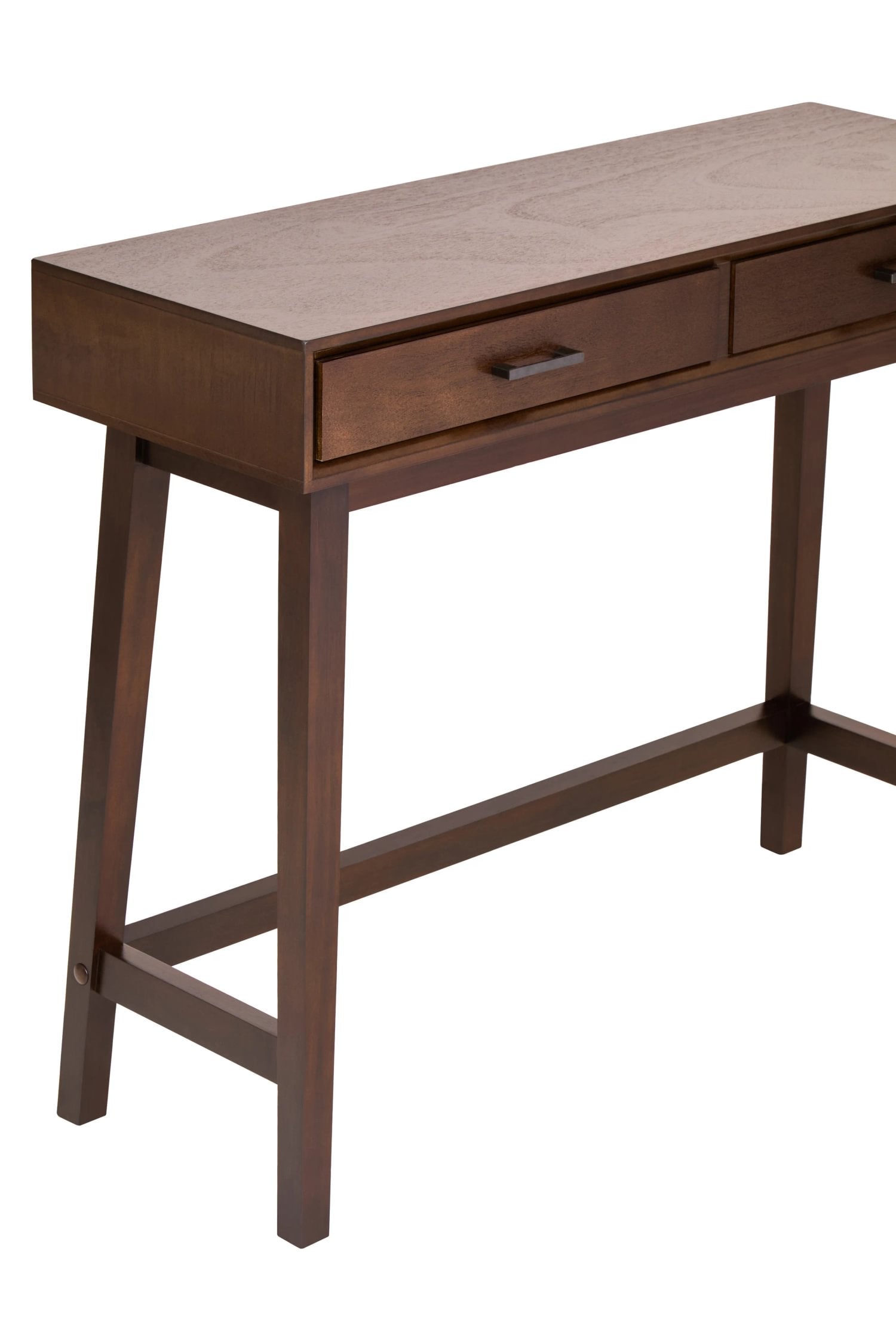 Chelsea Walnut Finish Wood 2 Drawer Console Table