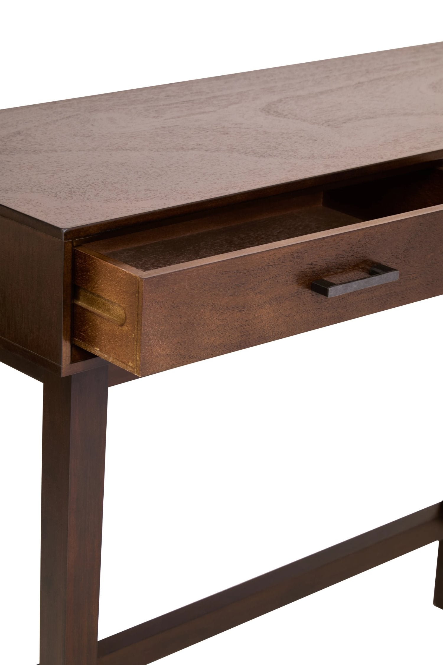 Chelsea Walnut Finish Wood 2 Drawer Console Table