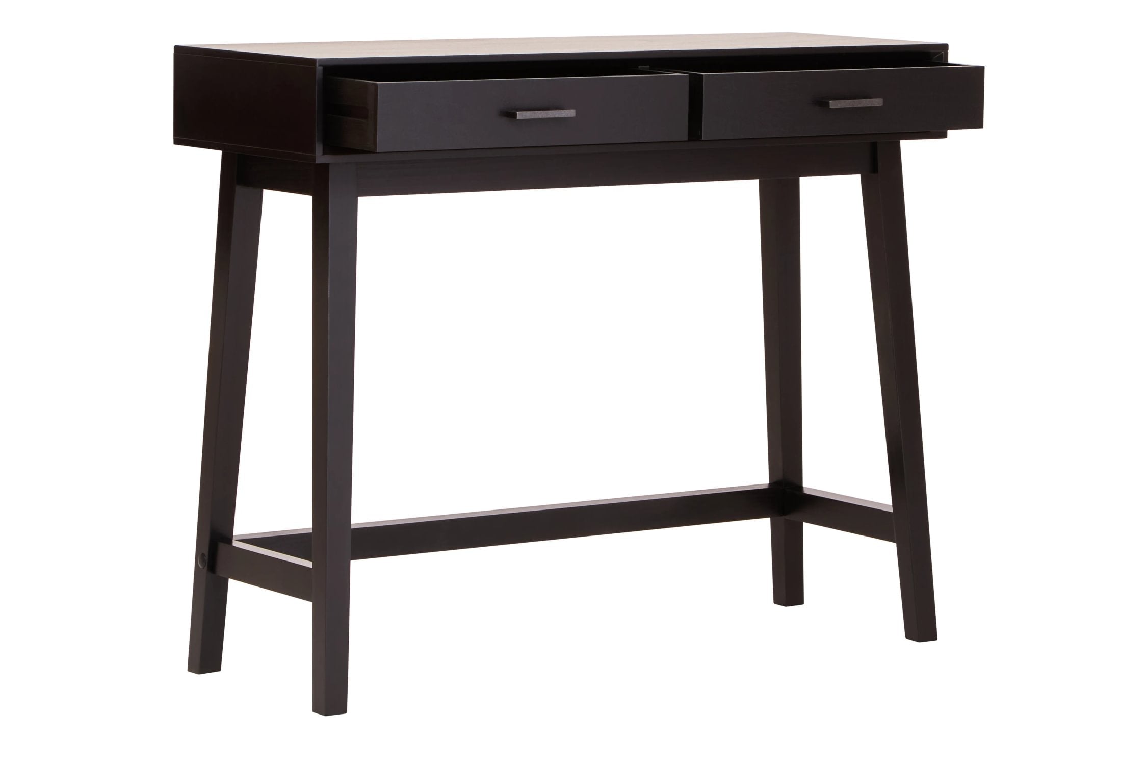 Chelsea Black Finish Wood 2 Drawer Console Table
