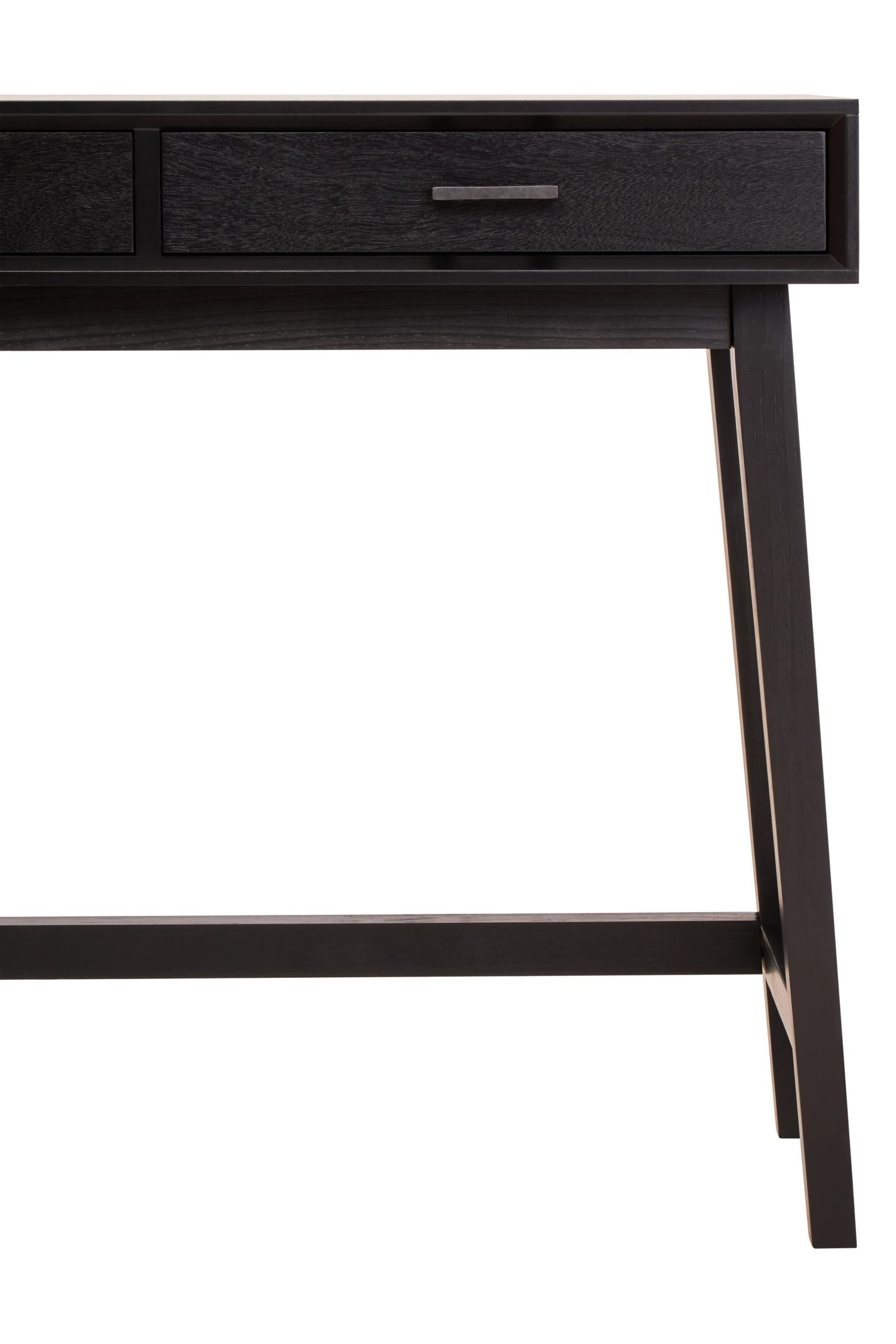 Chelsea Black Finish Wood 2 Drawer Console Table