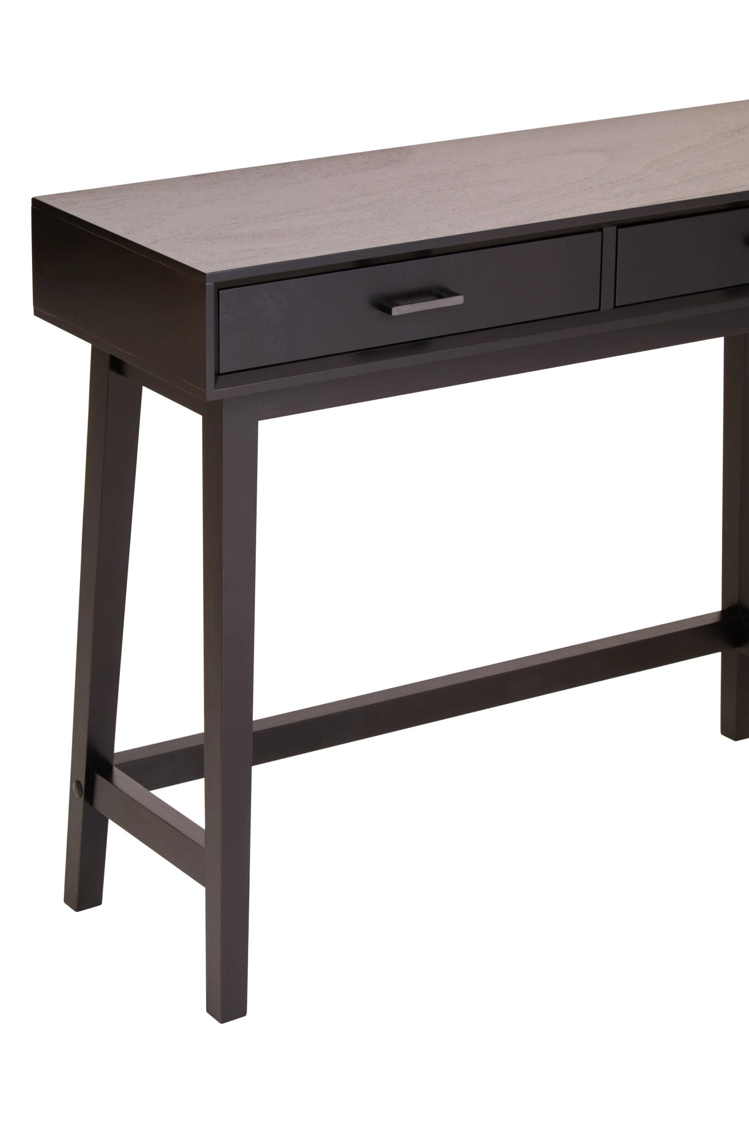 Chelsea Black Finish Wood 2 Drawer Console Table
