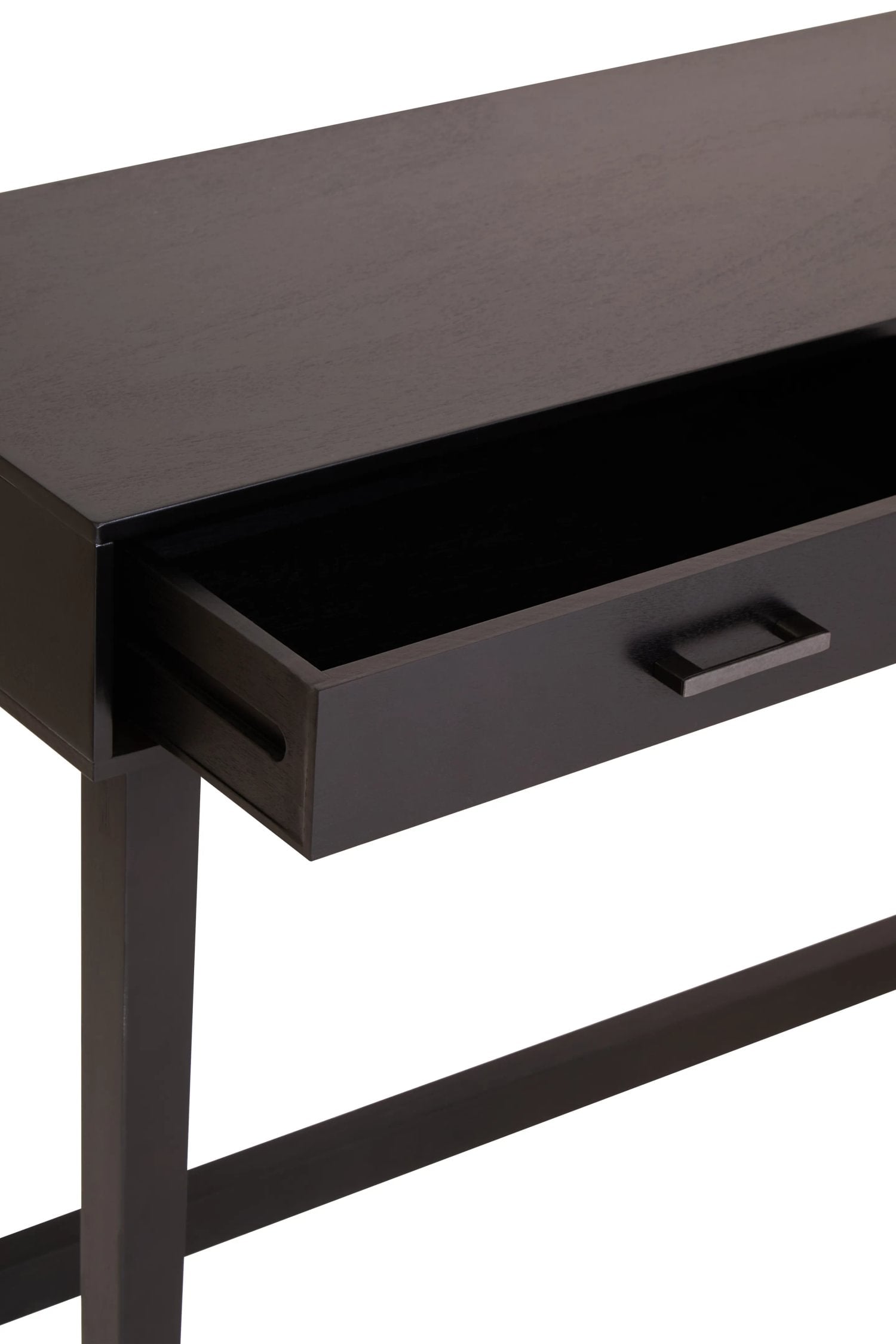 Chelsea Black Finish Wood 2 Drawer Console Table