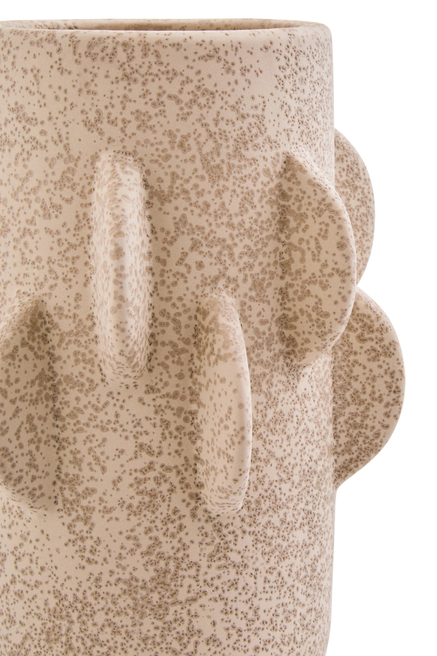 Dune Small Cream Textured Stoneware Vase