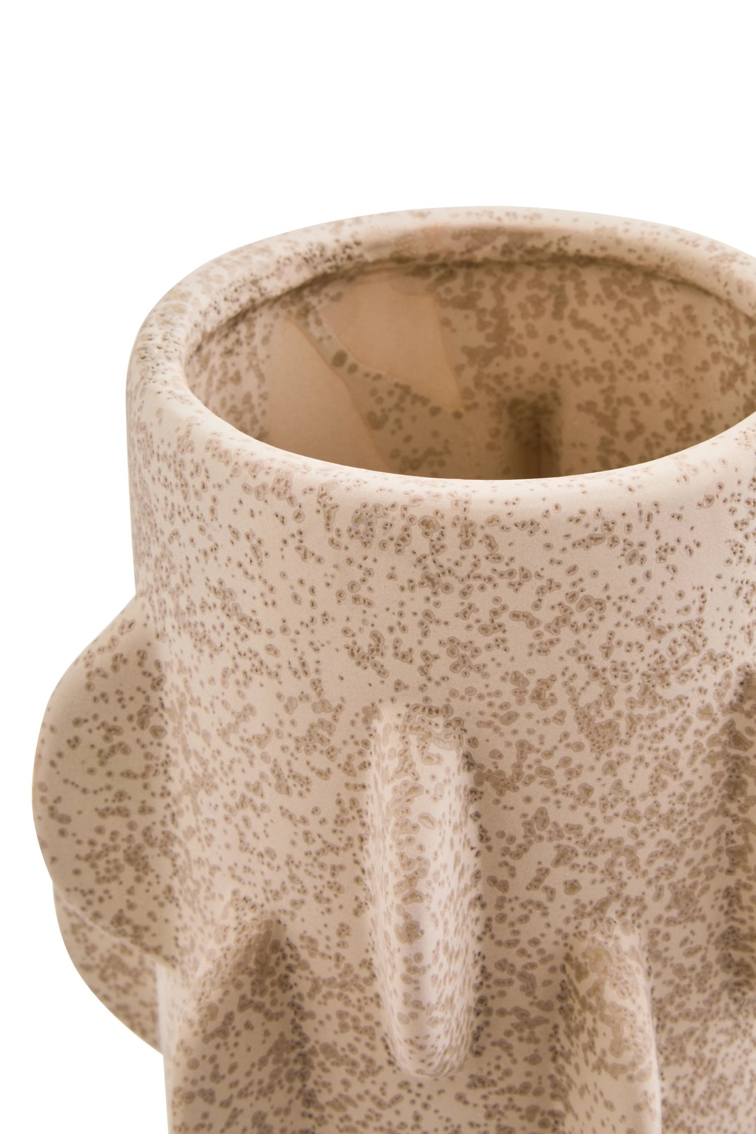 Dune Small Cream Textured Stoneware Vase