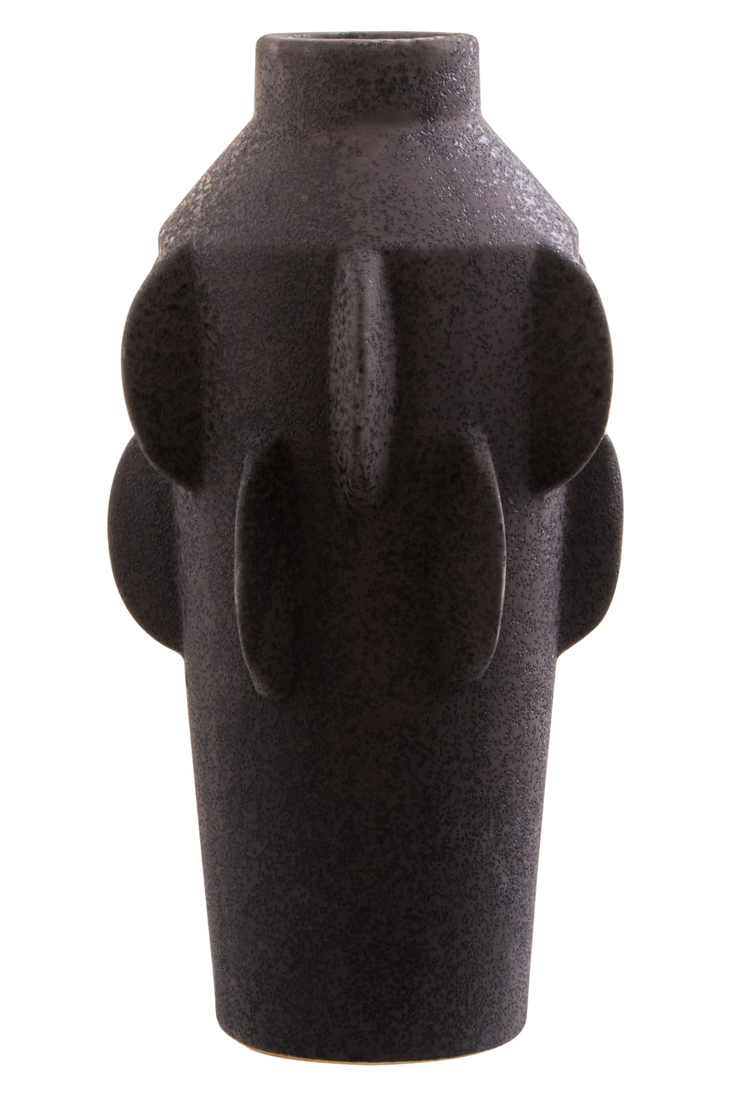 Dune Large Black Textured Stoneware Vase
