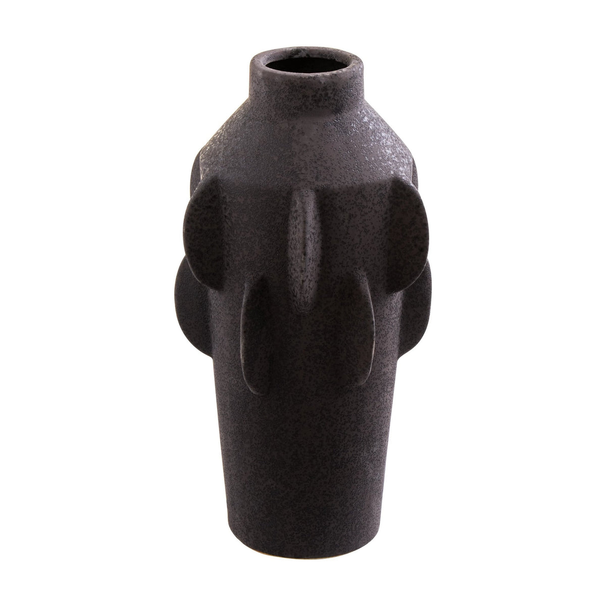 Dune Large Black Textured Stoneware Vase
