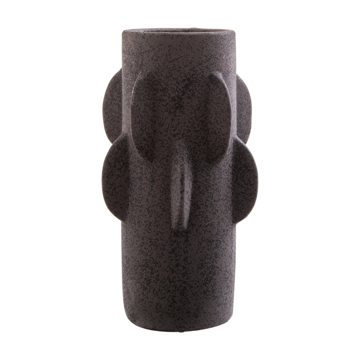 Dune Small Black Textured Stoneware Vase