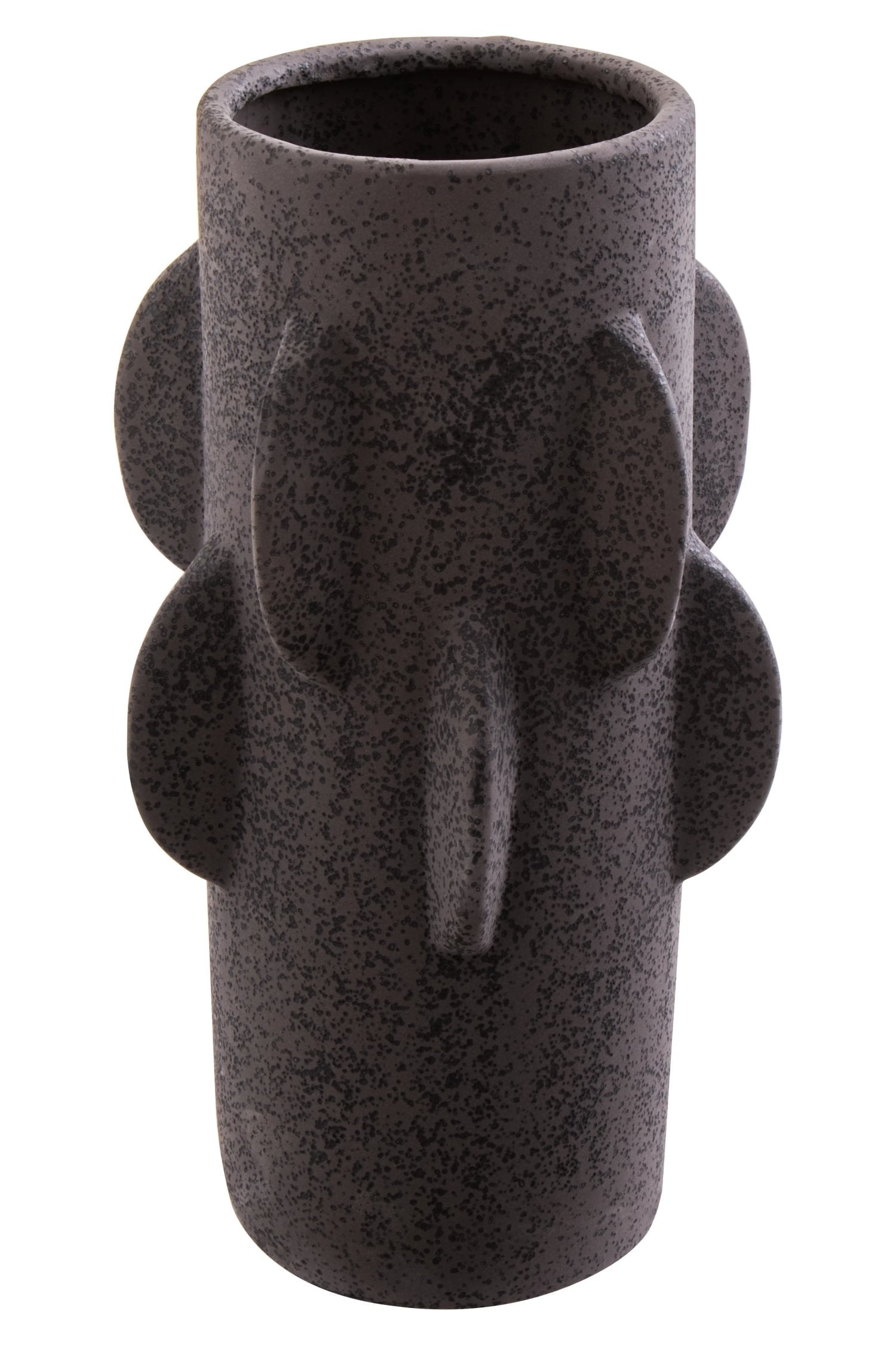 Dune Small Black Textured Stoneware Vase