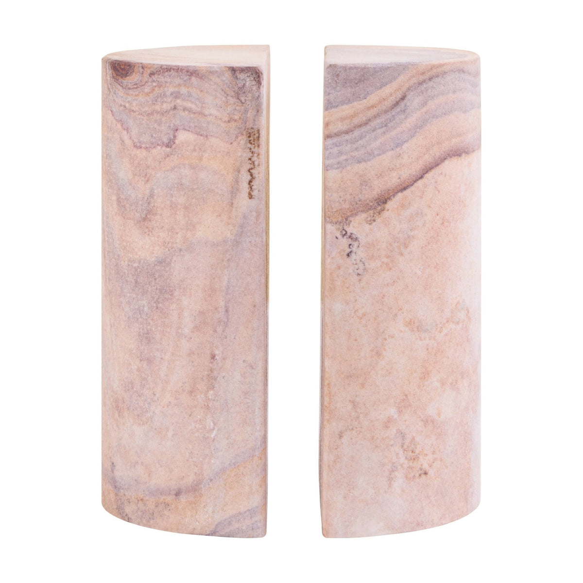 Set of 2 Strata Rainbow Sandstone Bookends