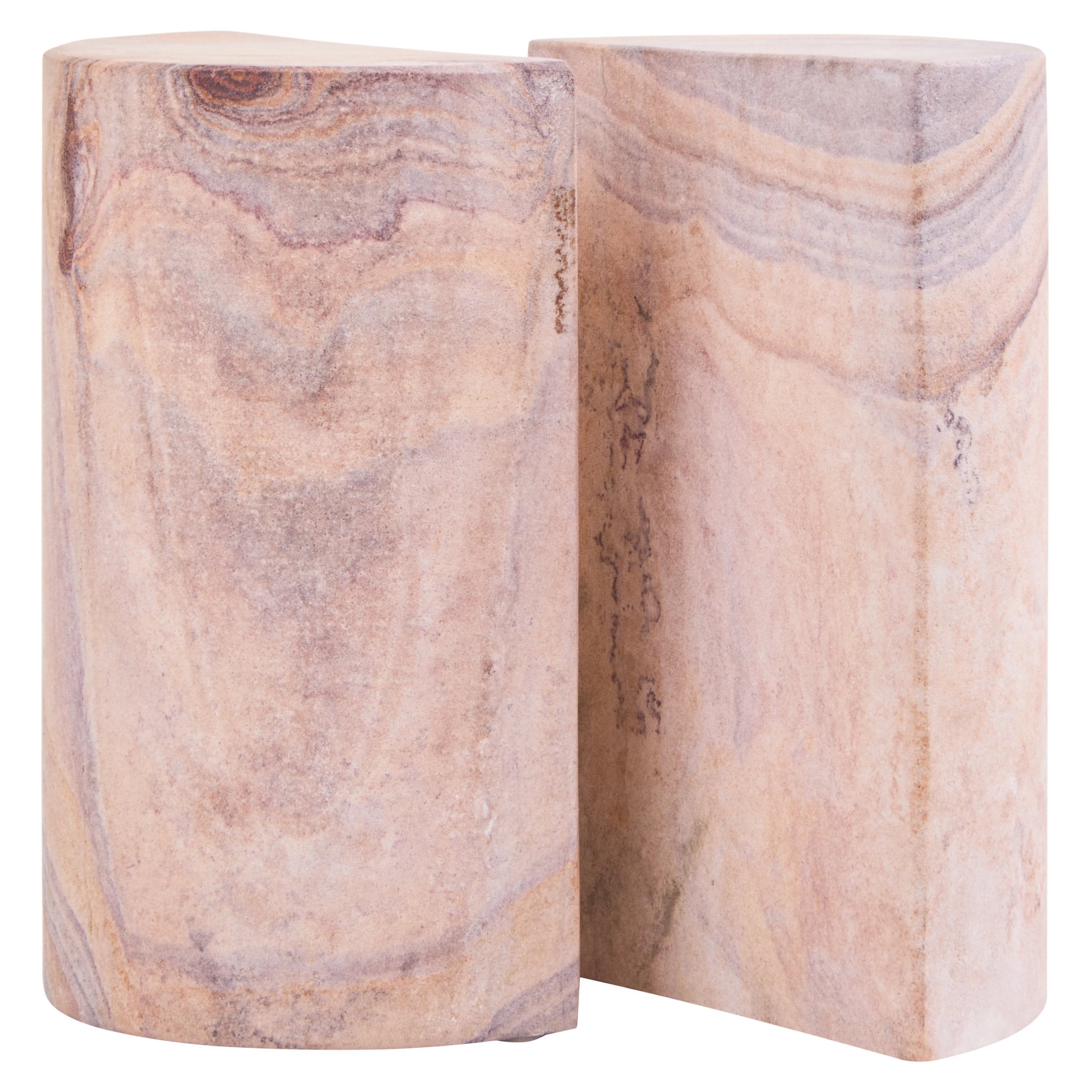 Set of 2 Strata Rainbow Sandstone Bookends