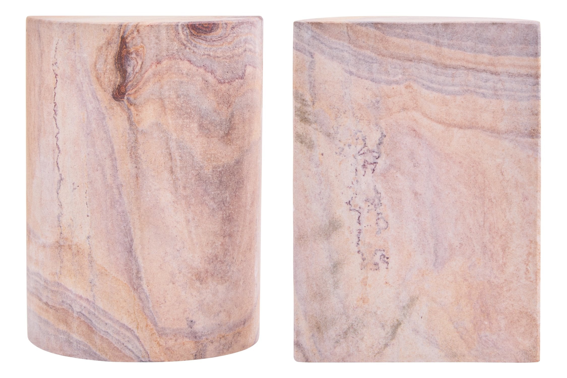 Set of 2 Strata Rainbow Sandstone Bookends