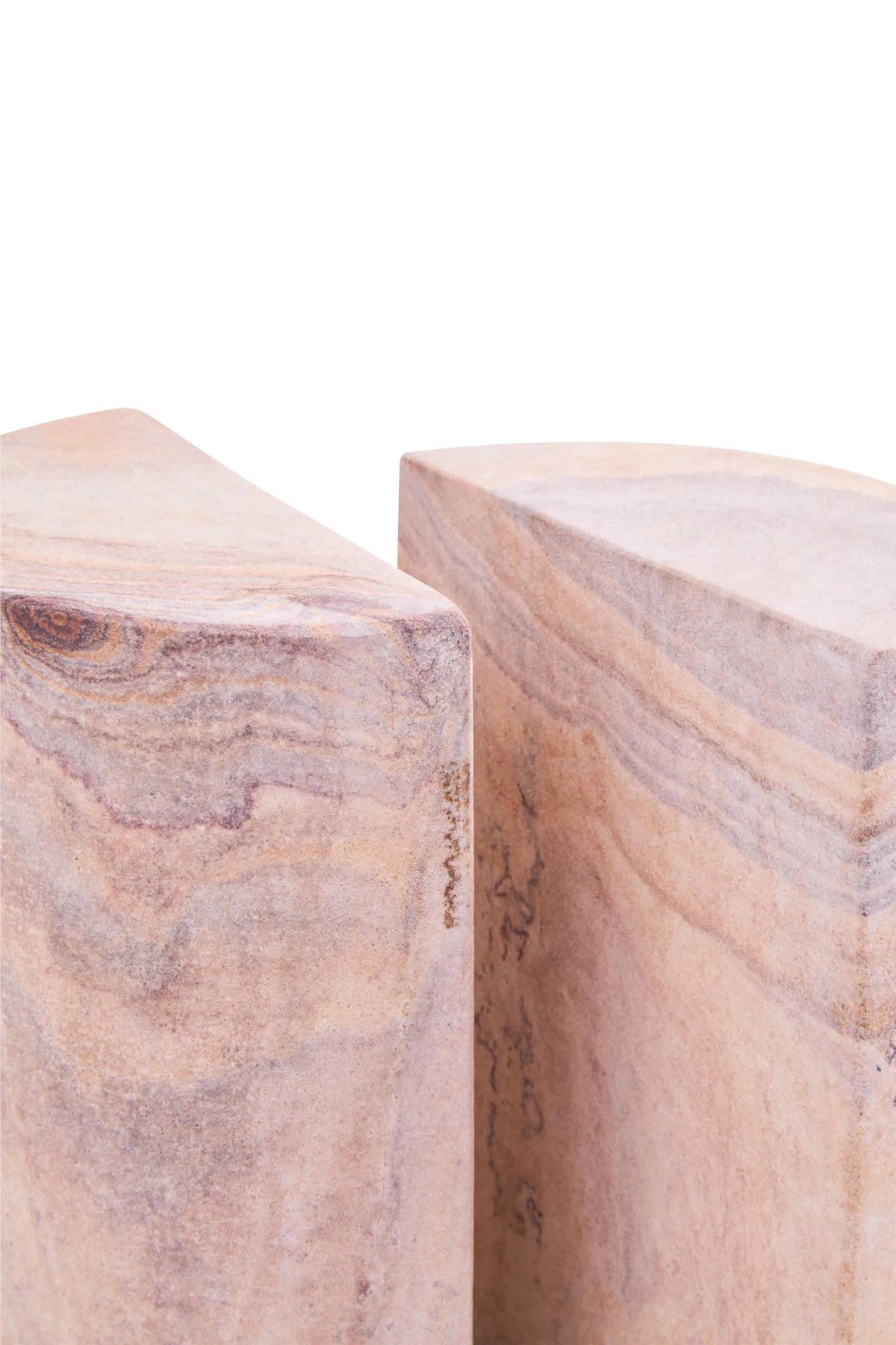 Set of 2 Strata Rainbow Sandstone Bookends