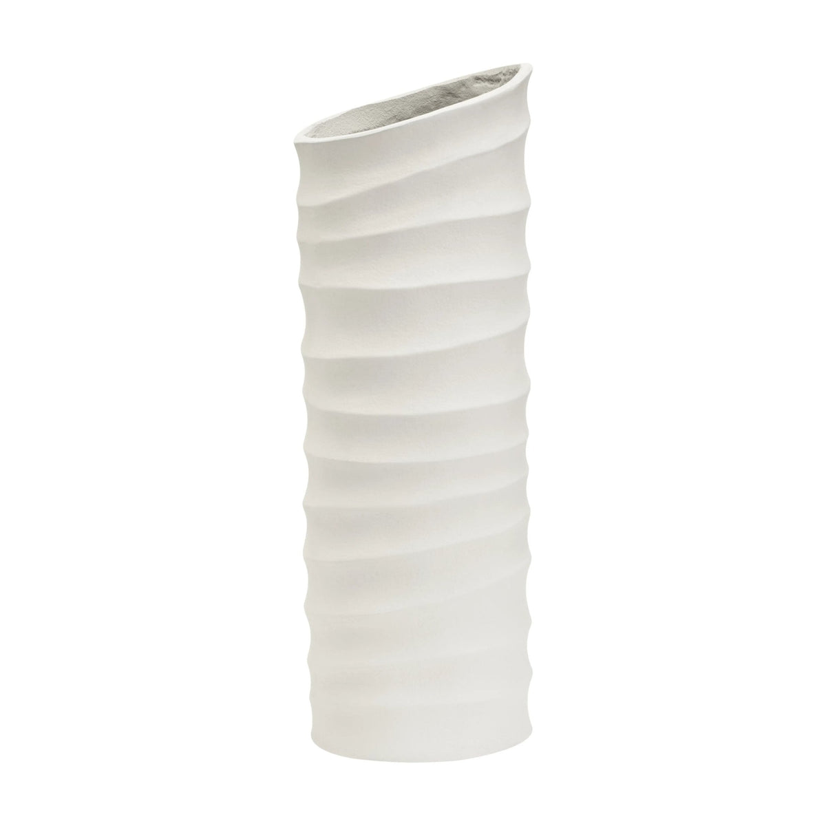 Ripple Large Ivory Finish Rippled Aluminium Vase