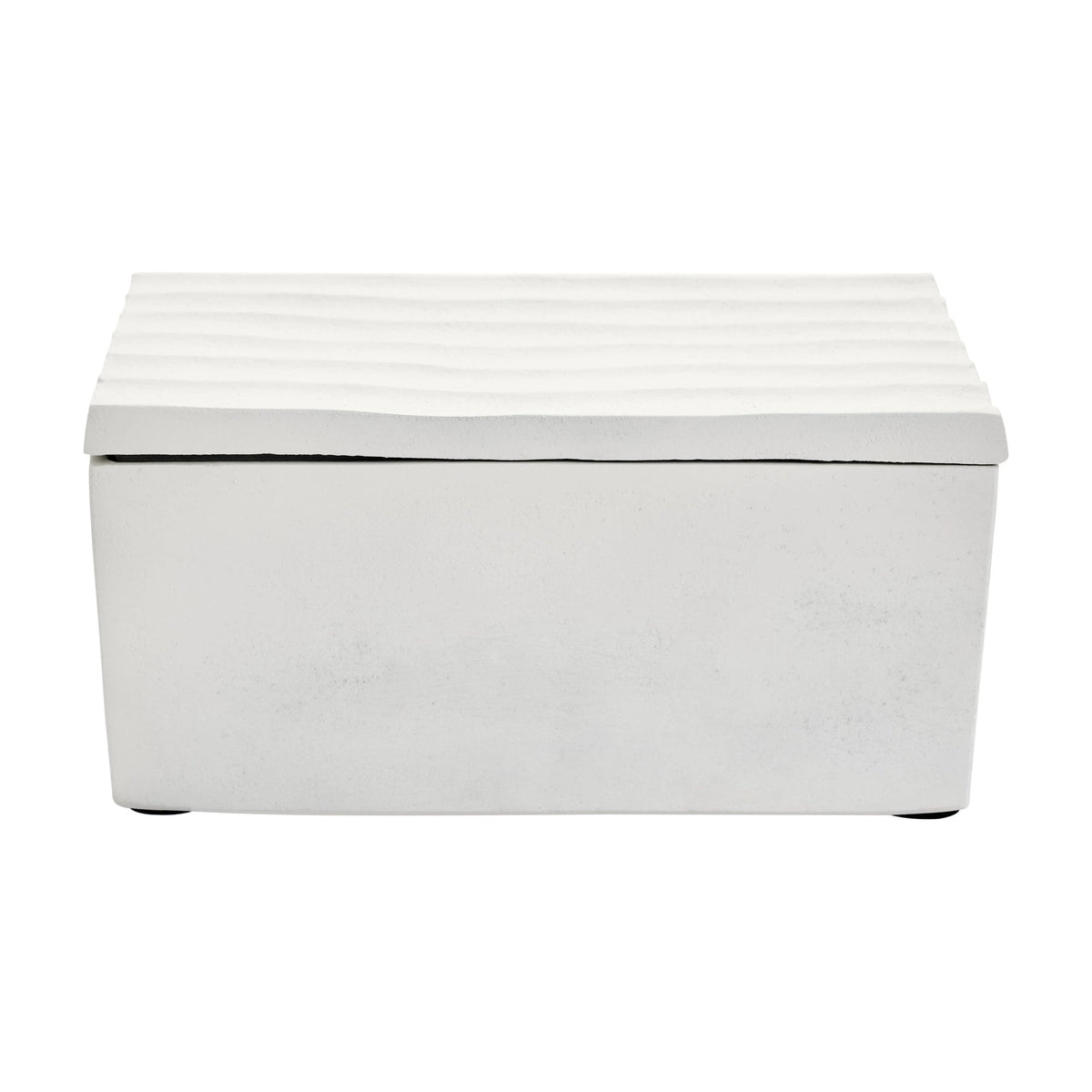 Ripple Large Ivory Finish Rippled Aluminium Box