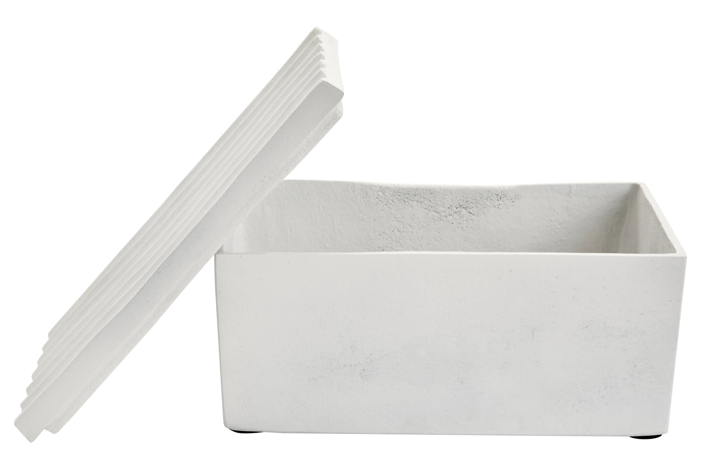 Ripple Large Ivory Finish Rippled Aluminium Box