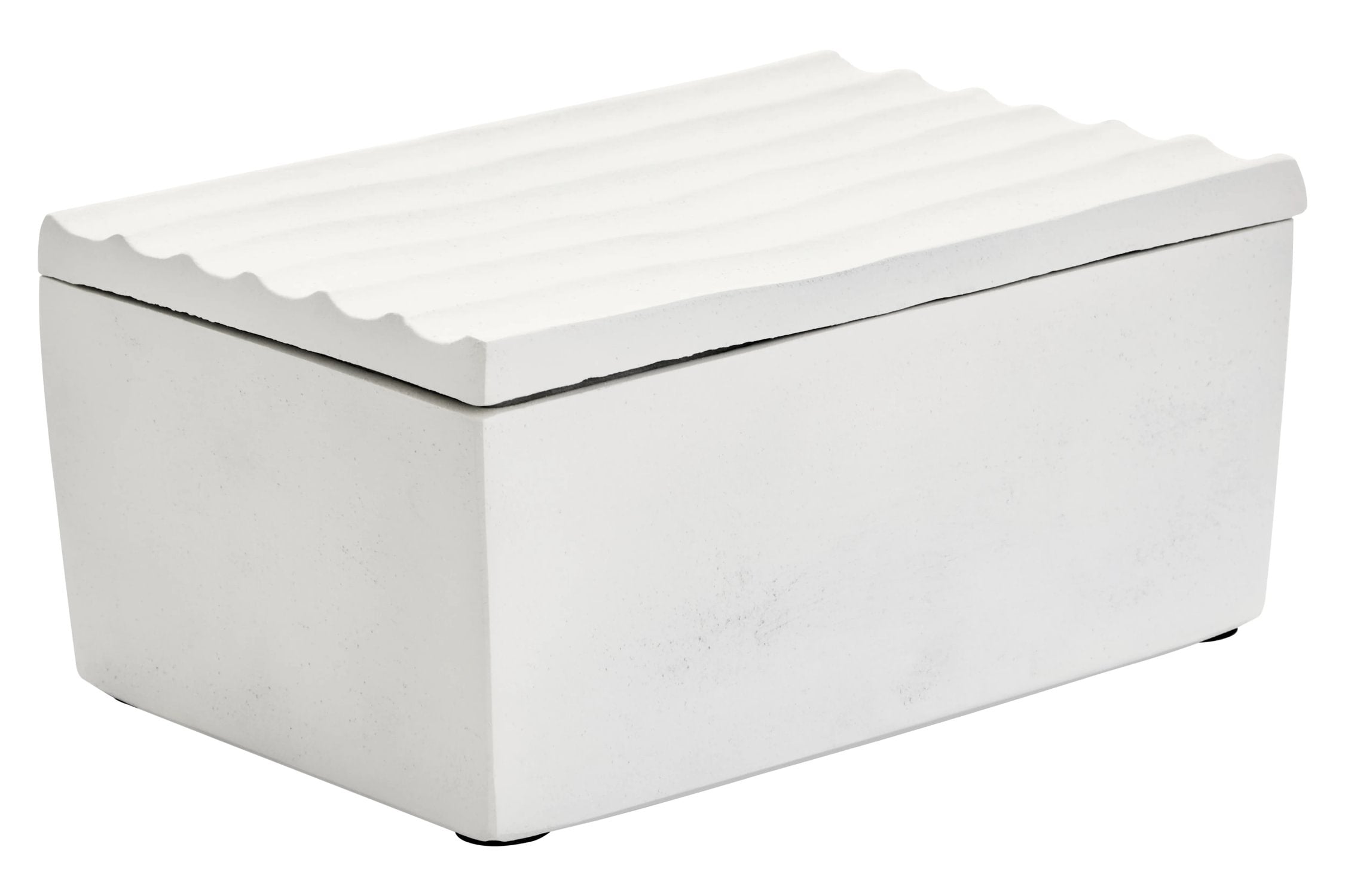 Ripple Large Ivory Finish Rippled Aluminium Box