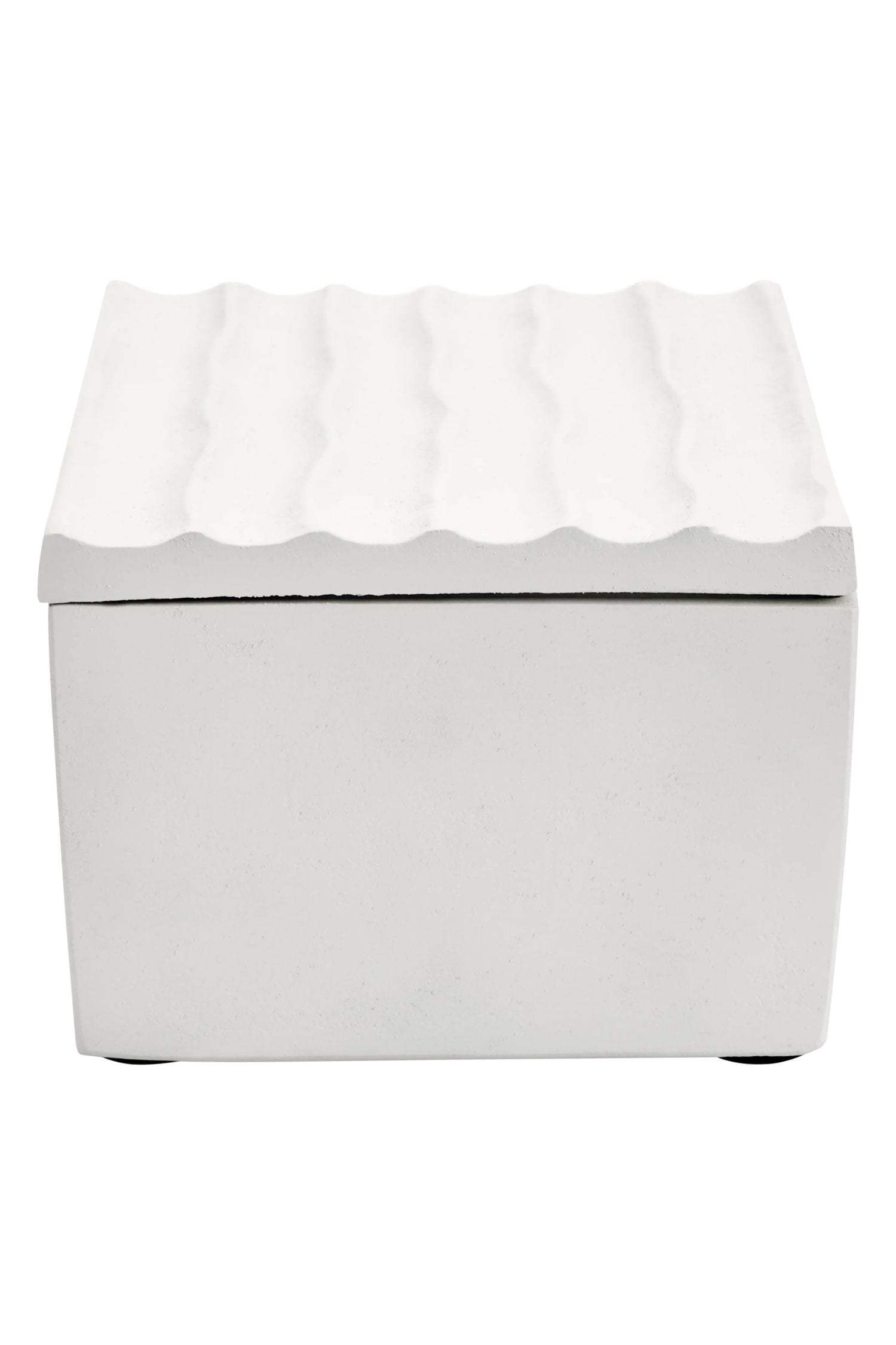 Ripple Large Ivory Finish Rippled Aluminium Box