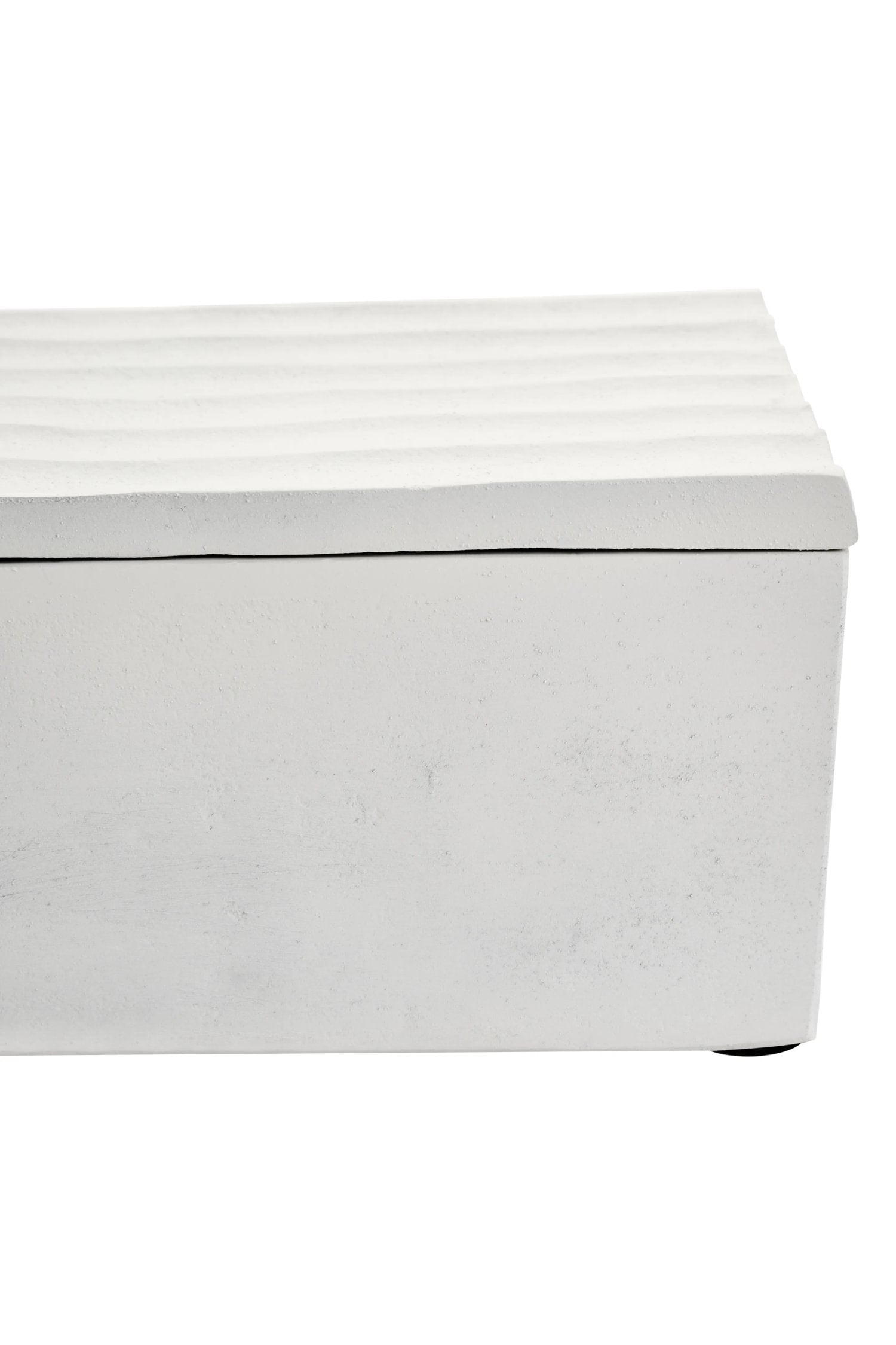 Ripple Large Ivory Finish Rippled Aluminium Box