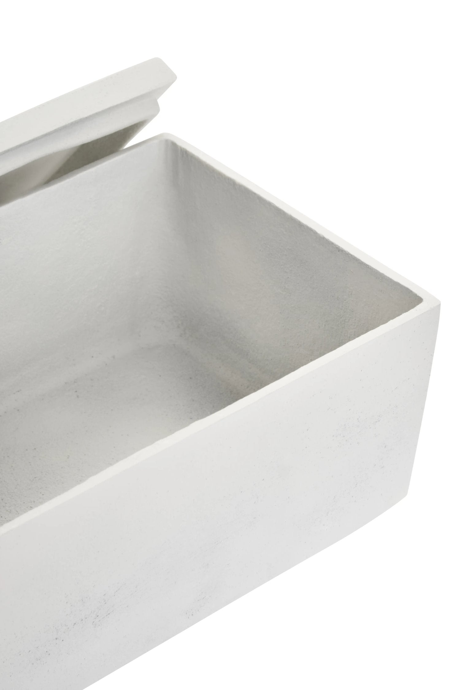 Ripple Large Ivory Finish Rippled Aluminium Box