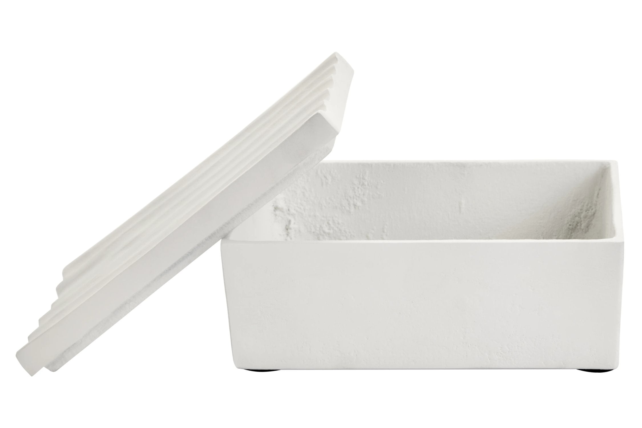 Ripple Small Ivory Finish Rippled Aluminium Box