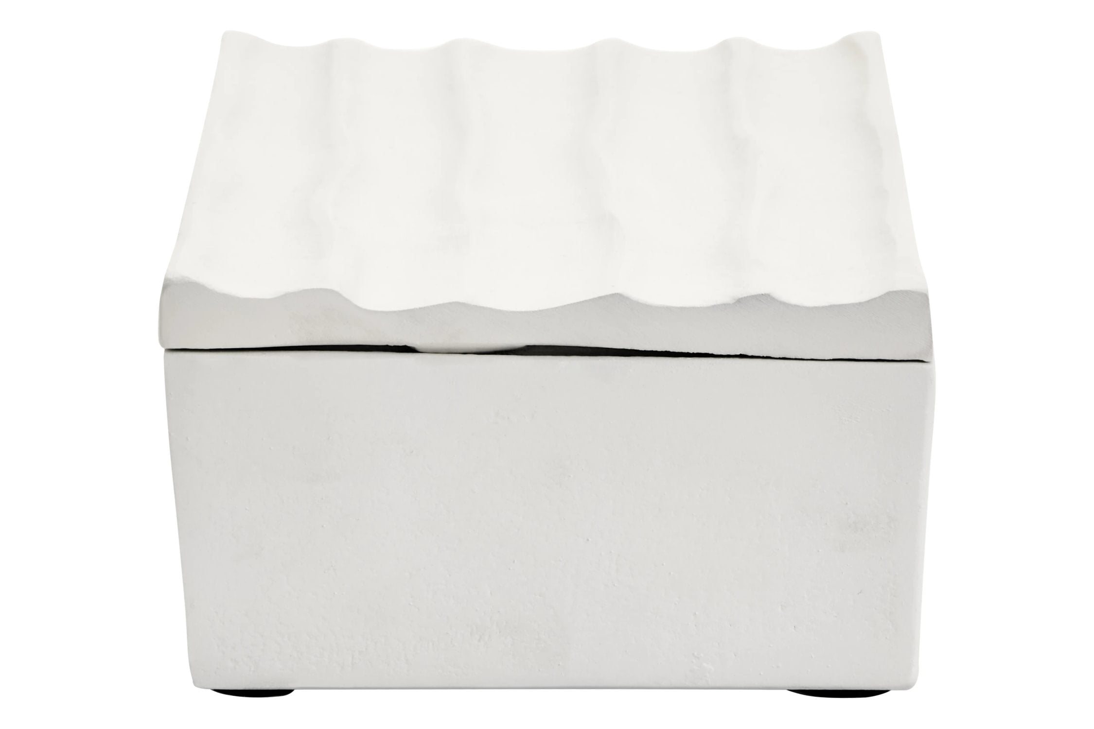 Ripple Small Ivory Finish Rippled Aluminium Box