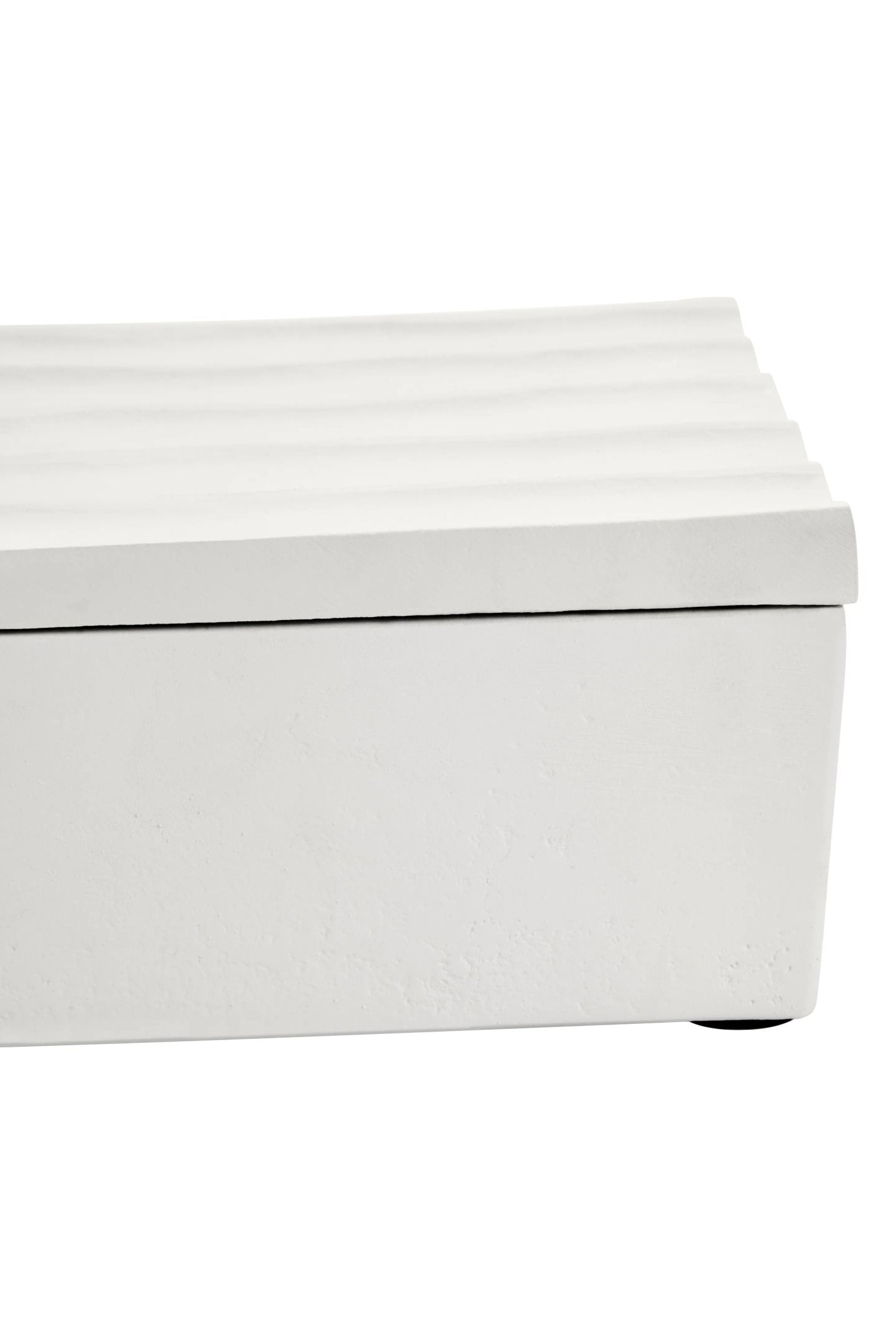 Ripple Small Ivory Finish Rippled Aluminium Box