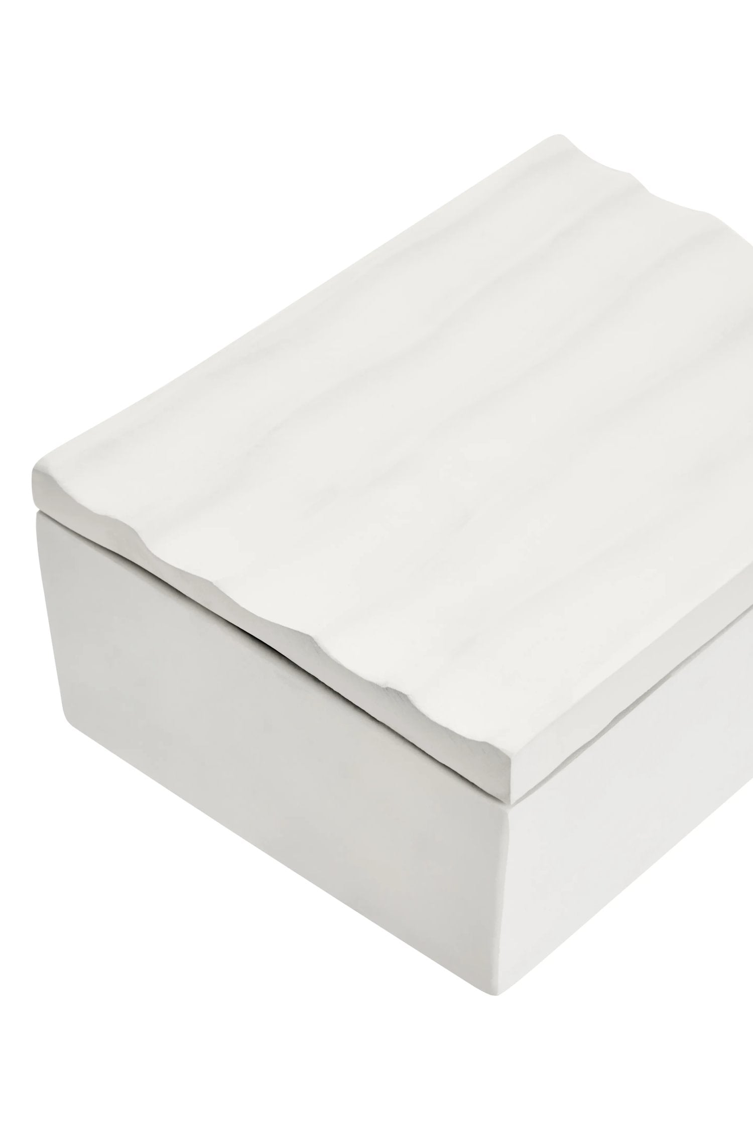 Ripple Small Ivory Finish Rippled Aluminium Box