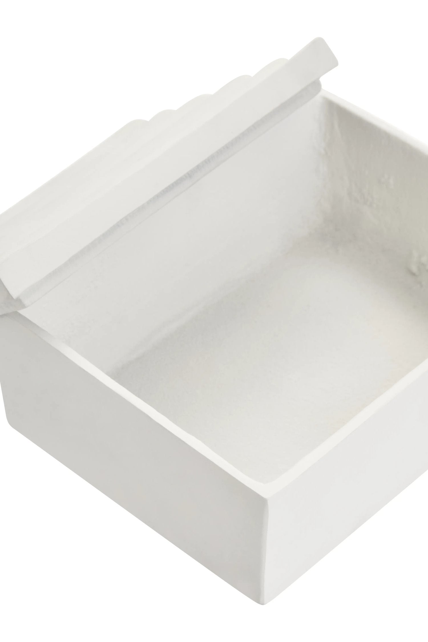 Ripple Small Ivory Finish Rippled Aluminium Box