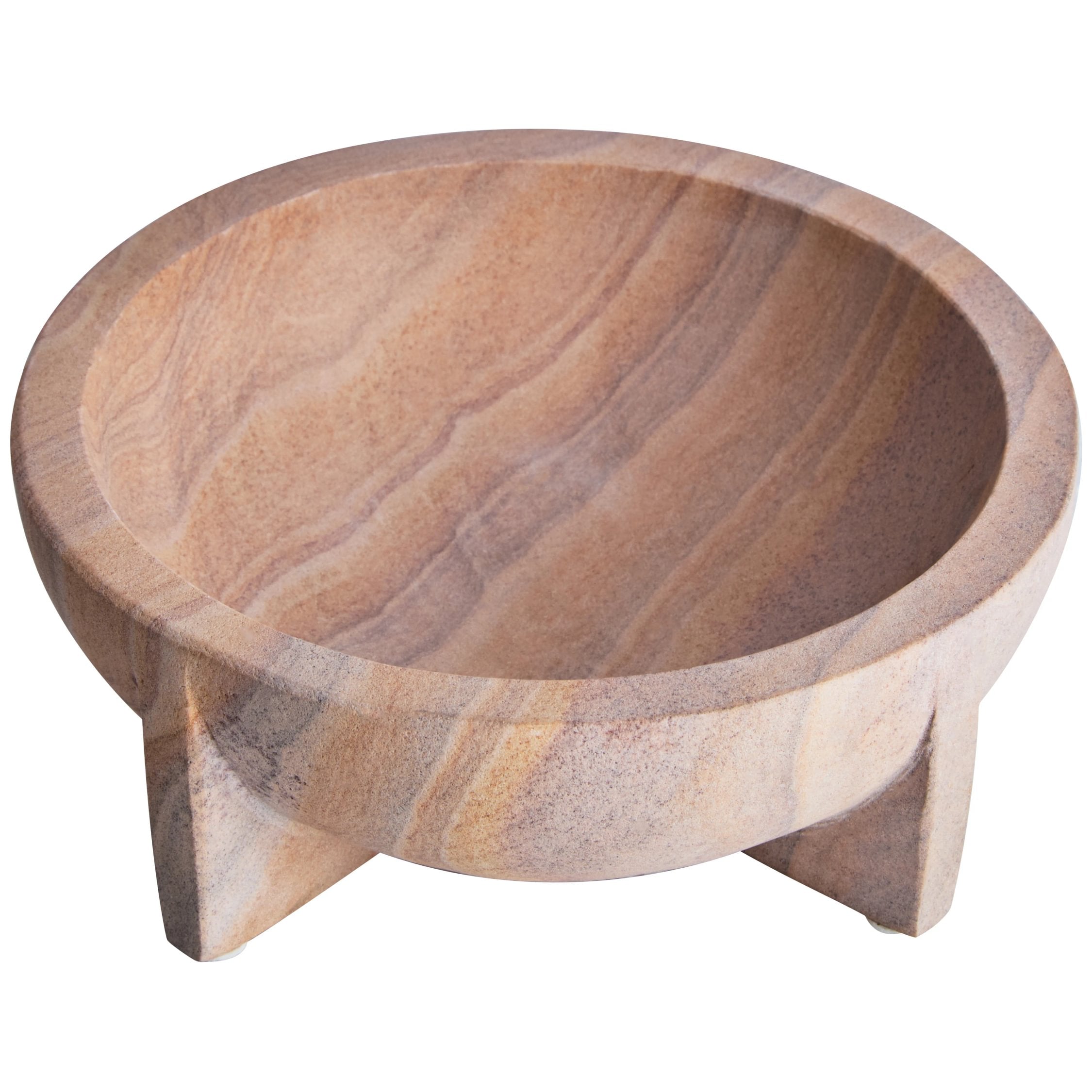 Strata Rainbow Sandstone Pedestal Bowl