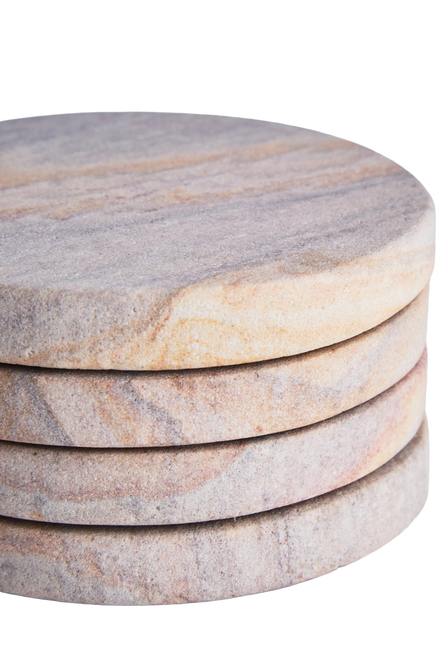 Set of 4 Strata Rainbow Sandstone Coasters