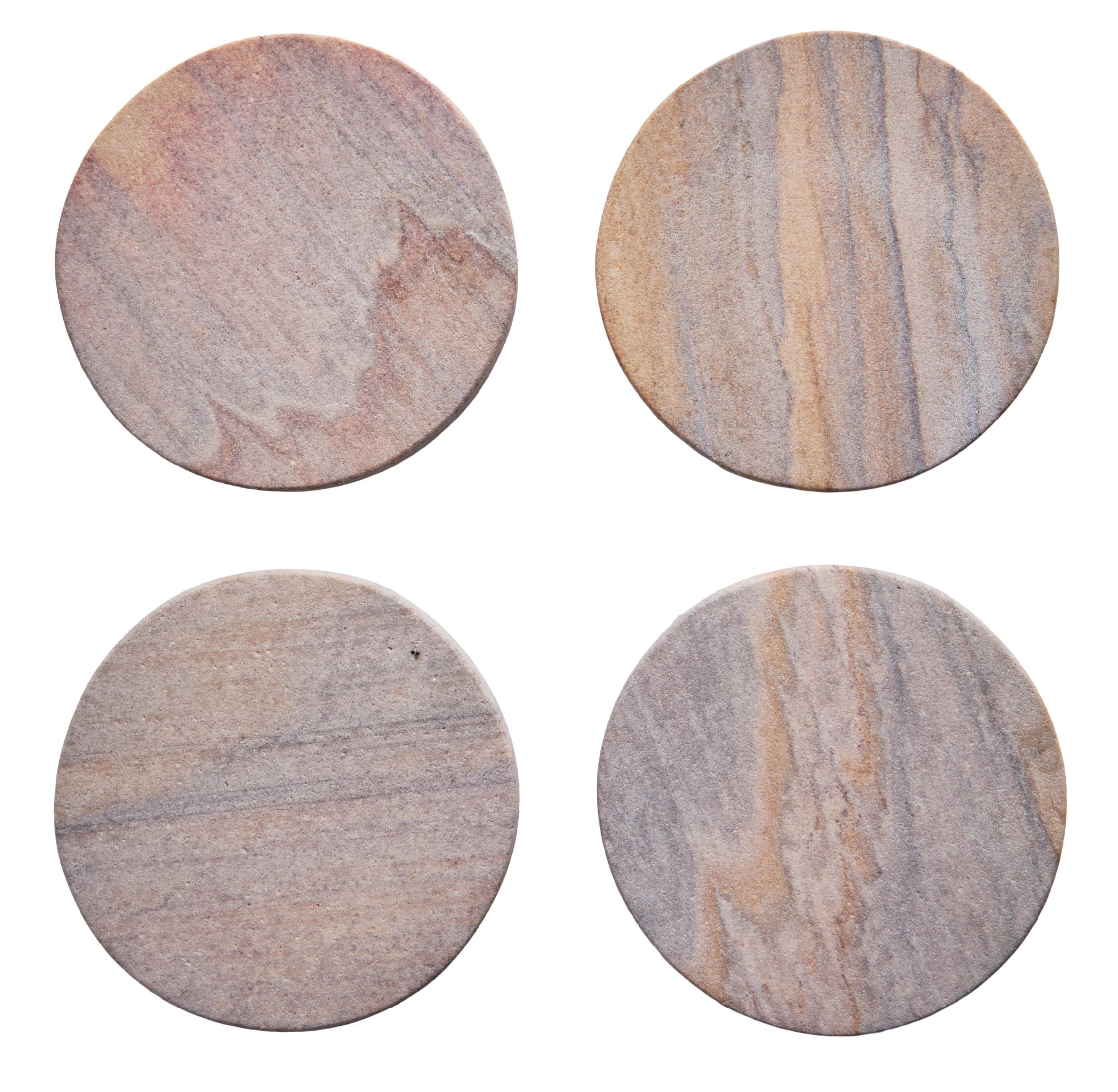 Set of 4 Strata Rainbow Sandstone Coasters