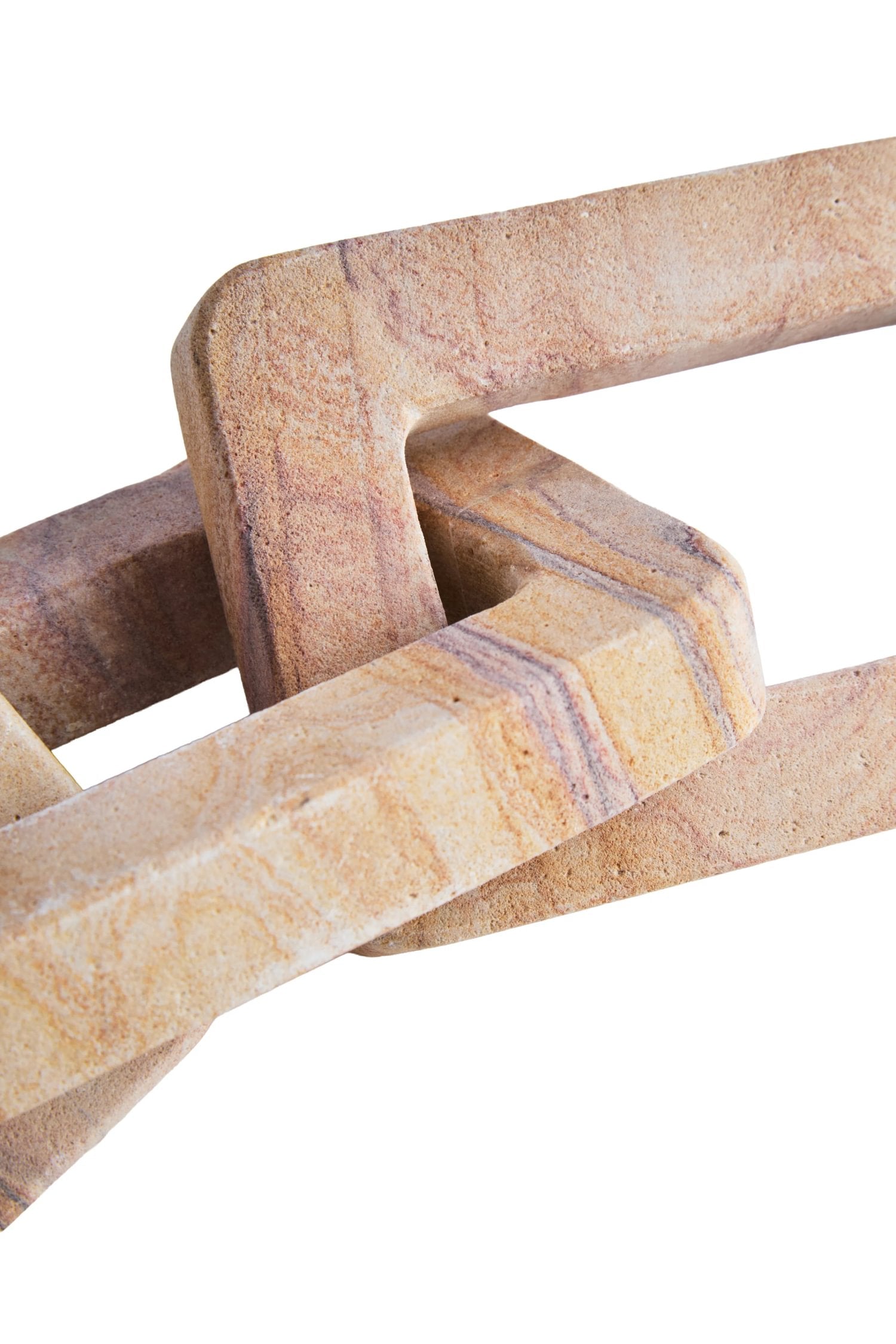 Strata Rainbow Sandstone 3 Link Chain Sculpture