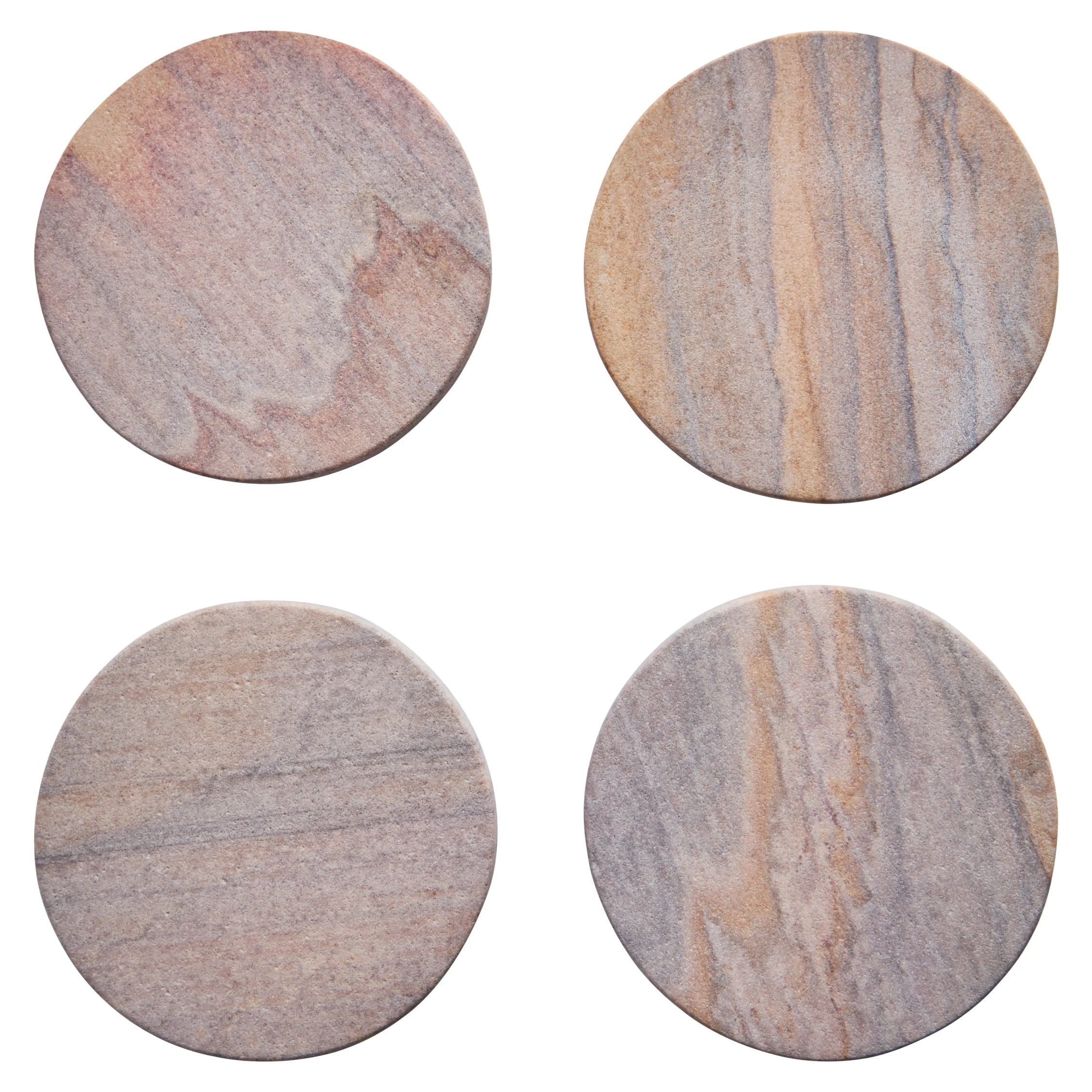 Set of 4 Strata Rainbow Sandstone Coasters