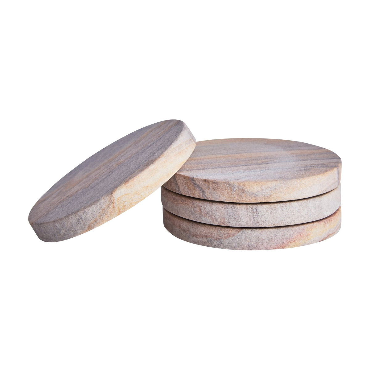 Set of 4 Strata Rainbow Sandstone Coasters