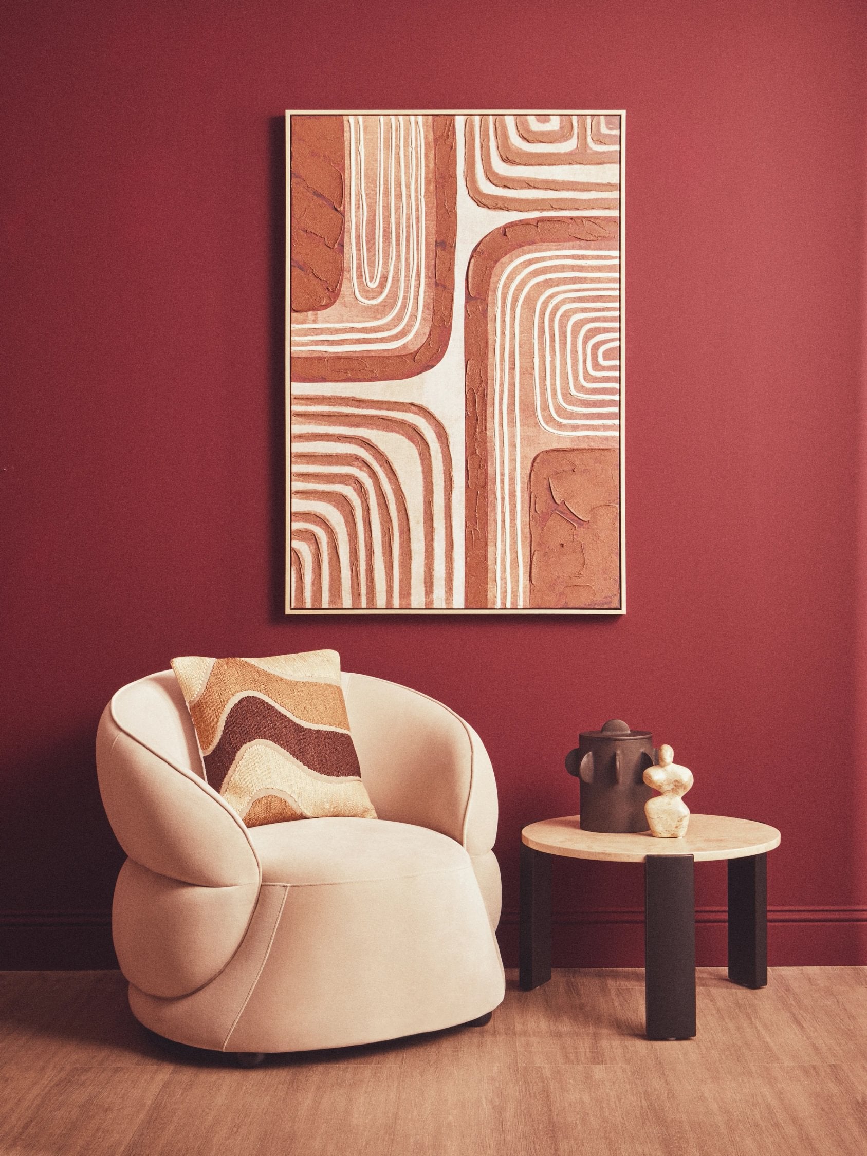 Cacao Chocolate Marble Abstract Sculpture