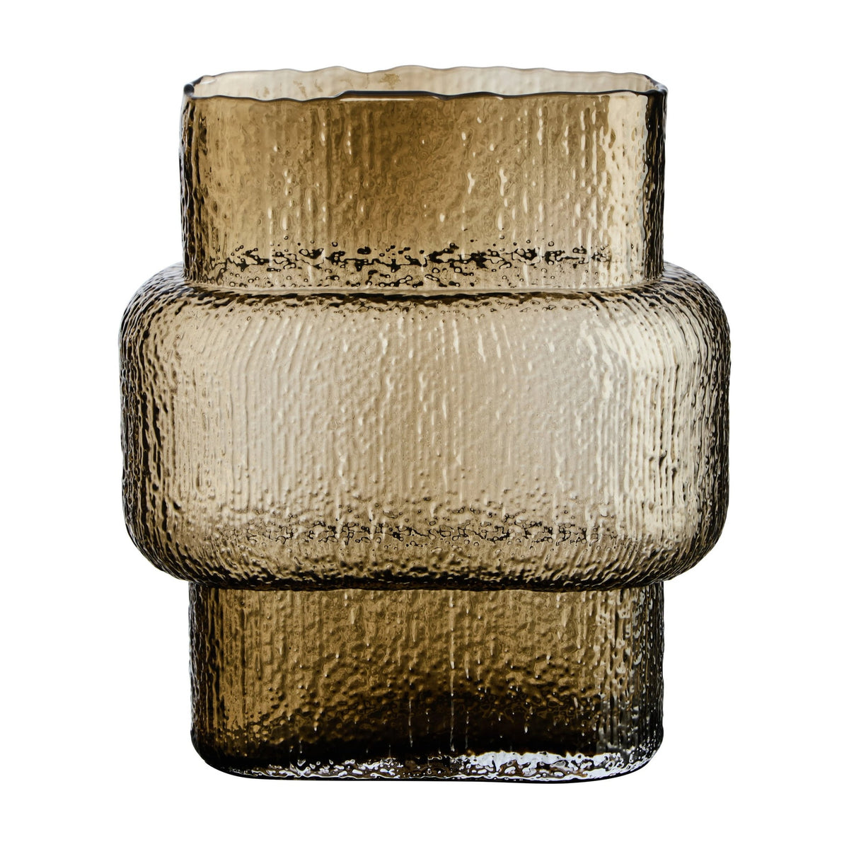 Reef Large Brown Textured Glass Vase