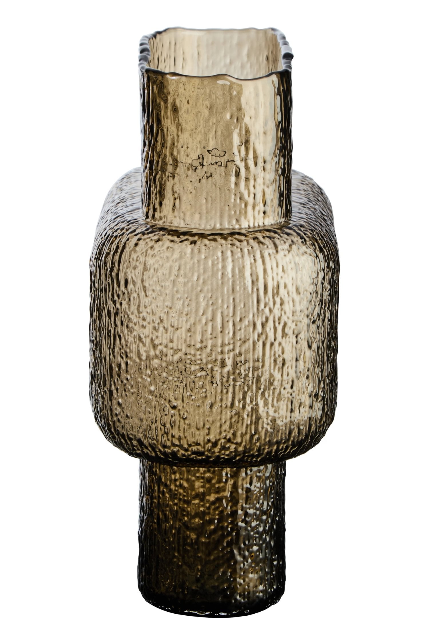Reef Large Brown Textured Glass Vase