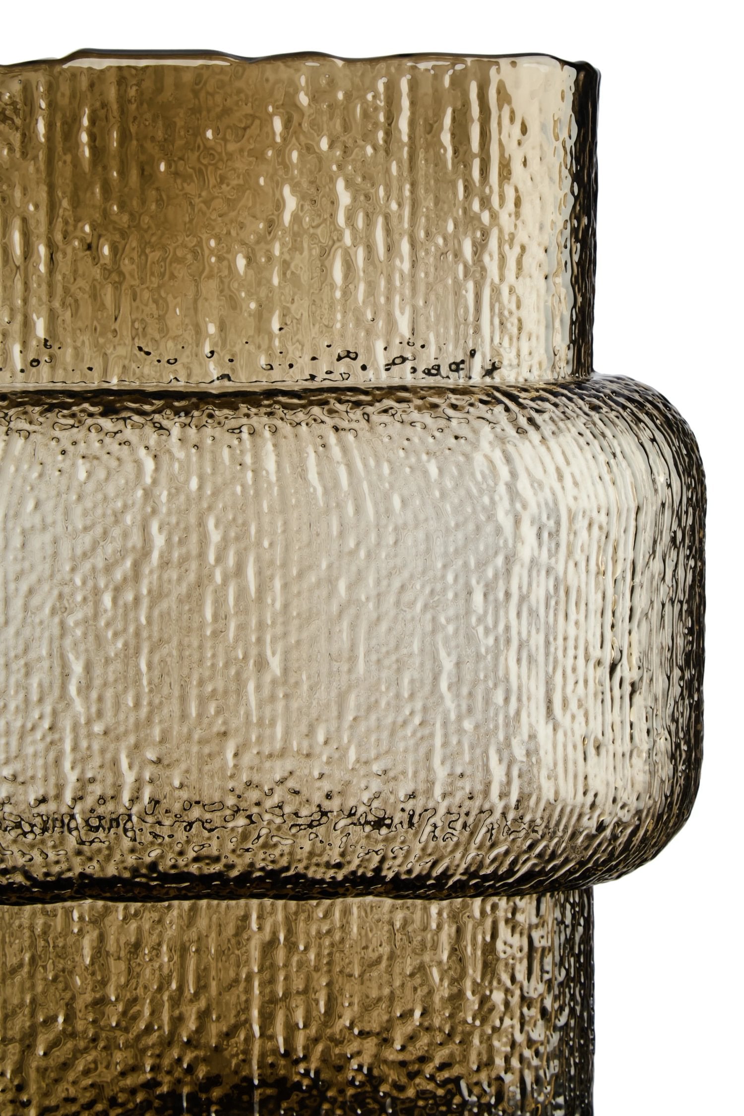 Reef Large Brown Textured Glass Vase
