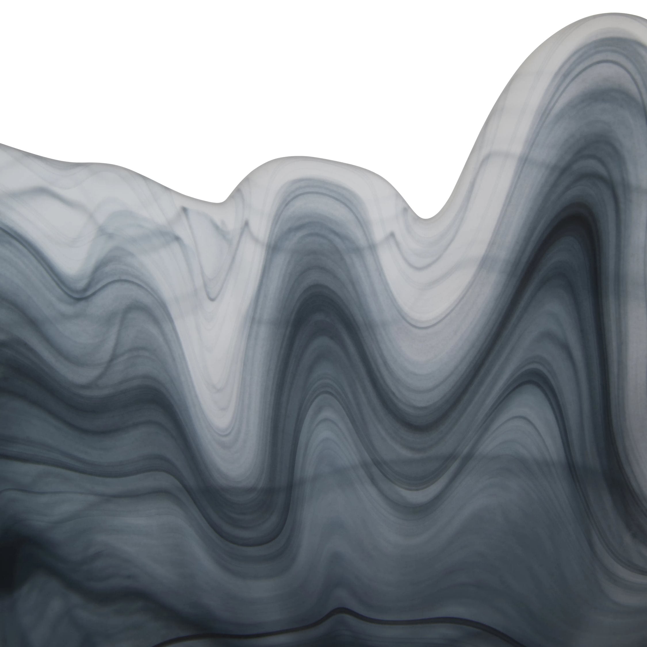 Flume Grey Fluted Glass Pedestal Bowl