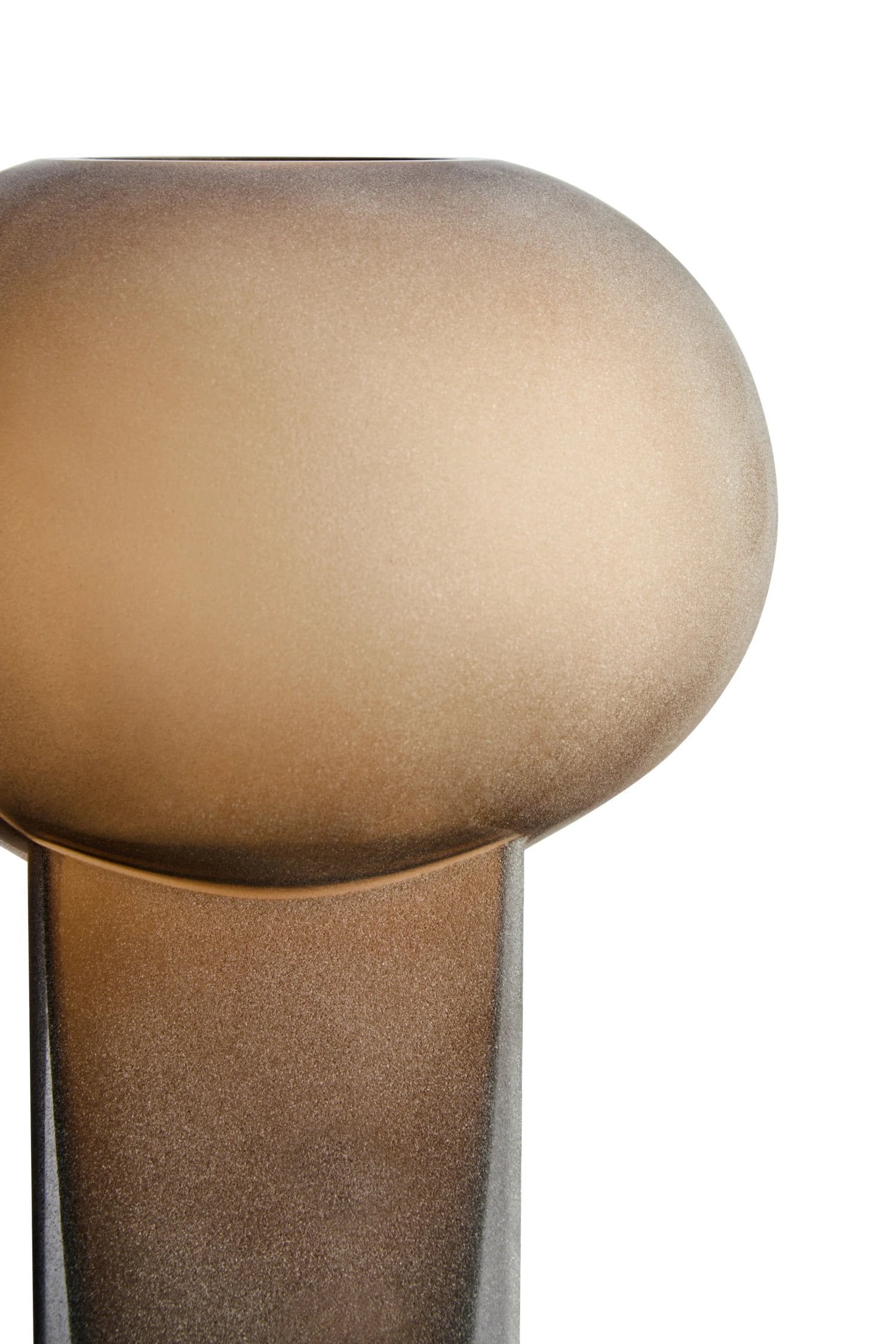 Opal Large Brown Opaque Glass Vase