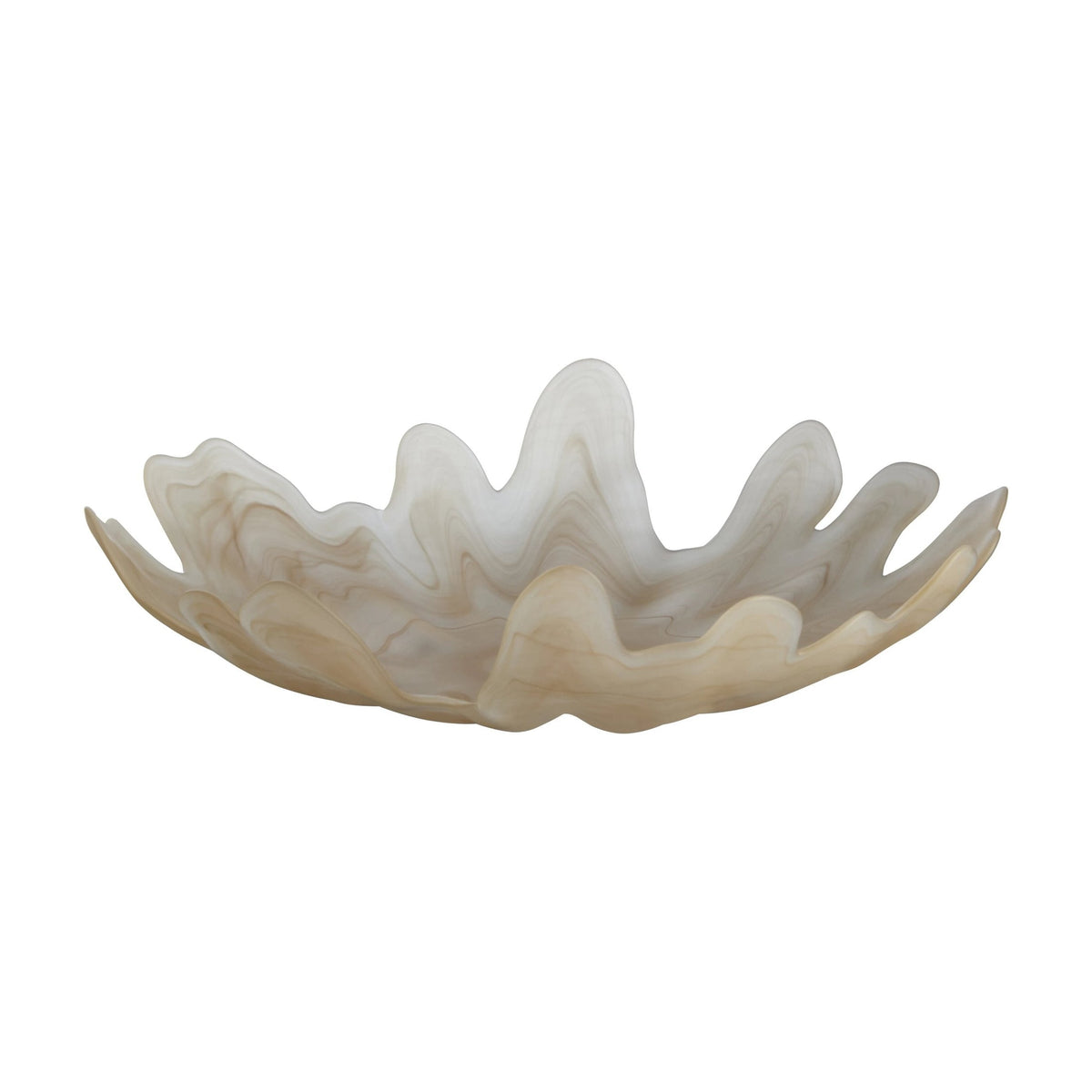 Flume Natural Fluted Glass Plate