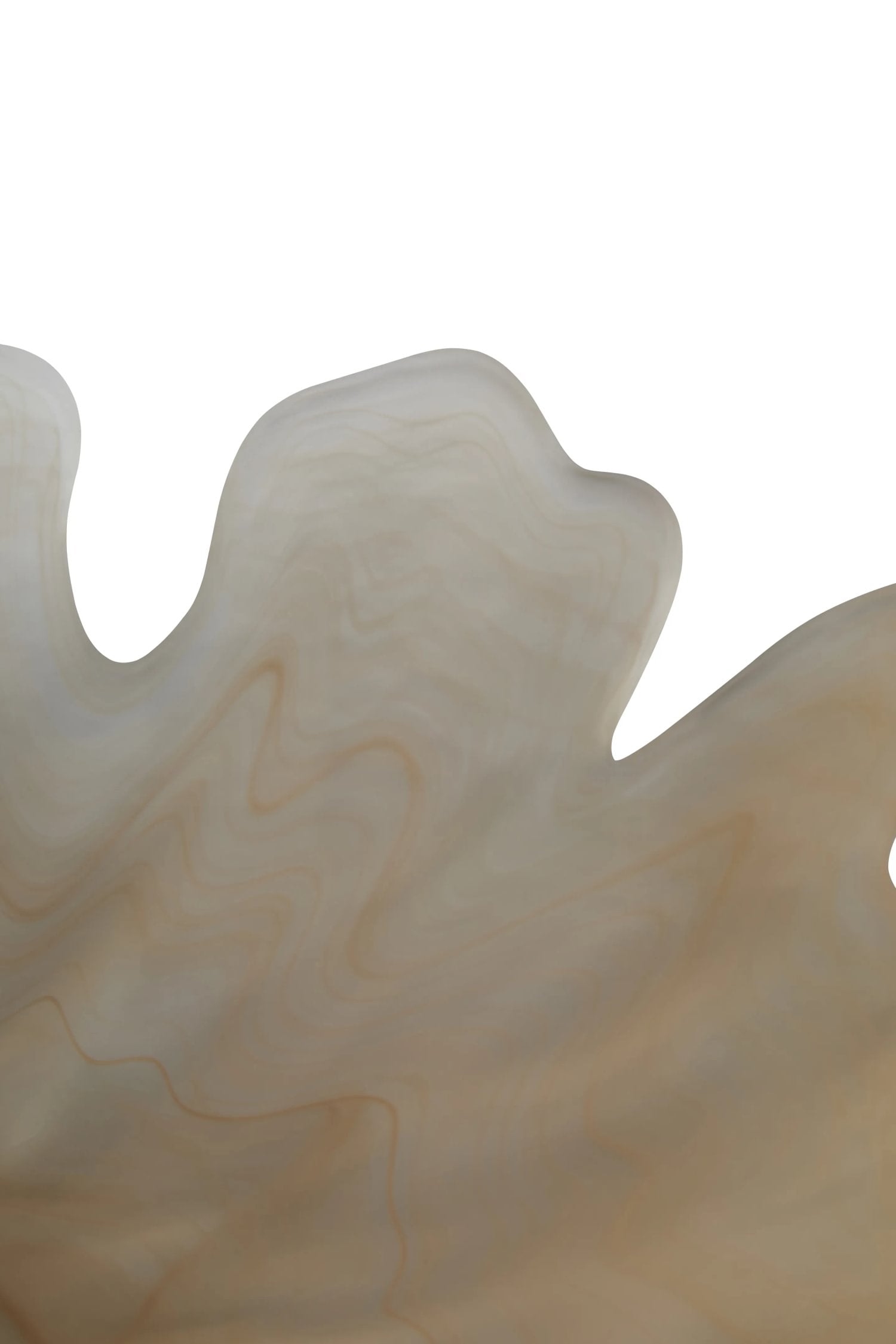 Flume Natural Fluted Glass Plate