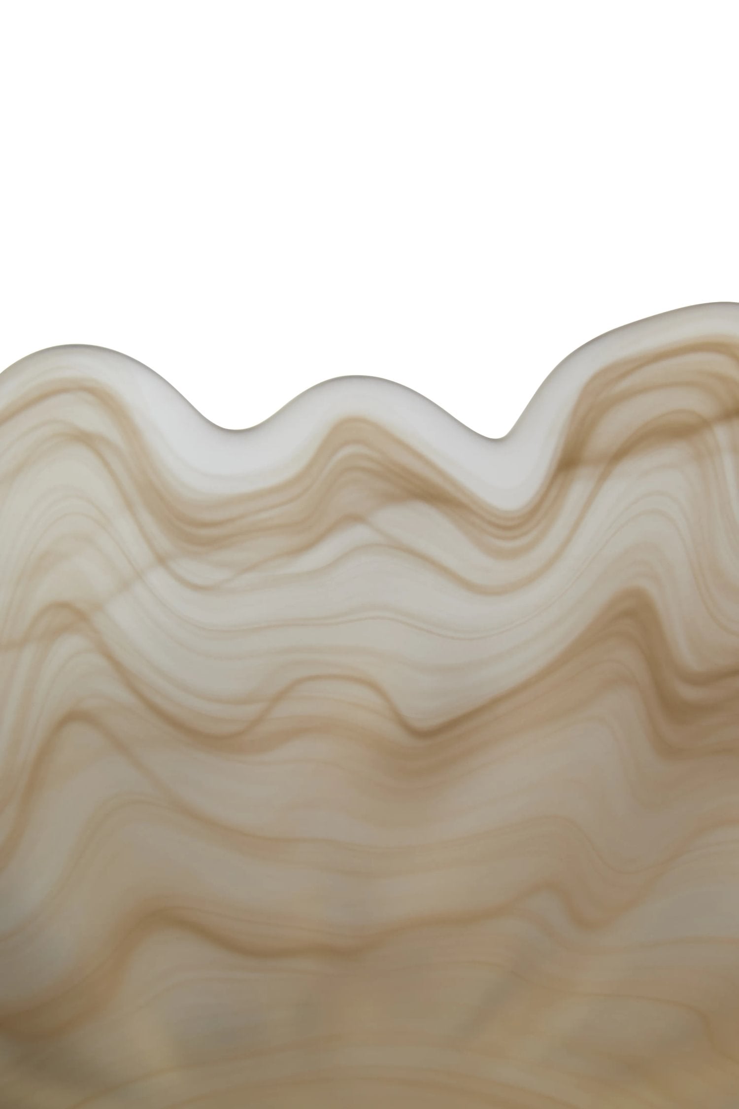 Flume Natural Fluted Glass Pedestal Bowl