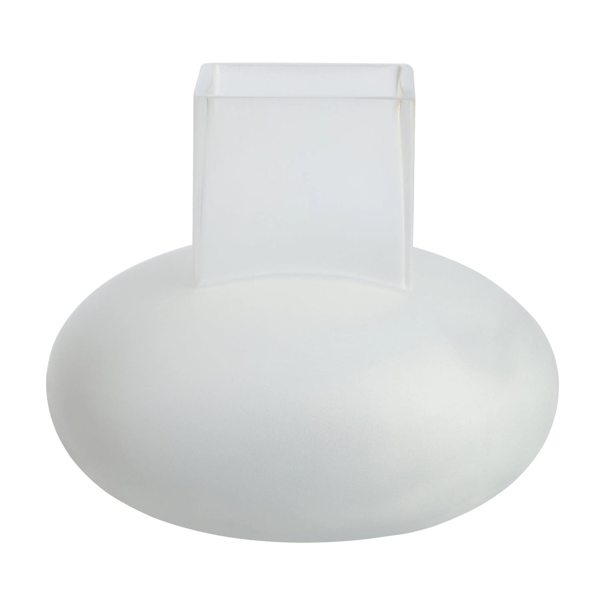 Opal Small White Opaque Glass Vase