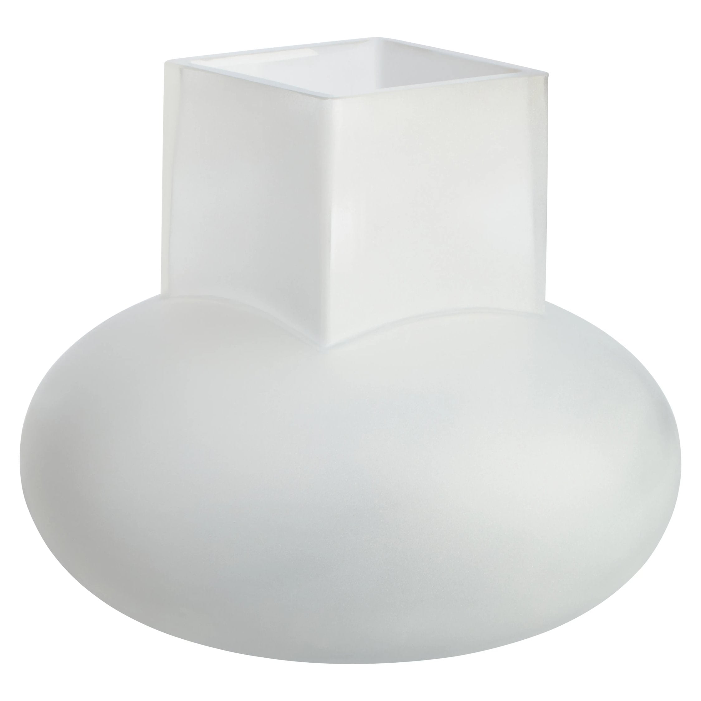Opal Small White Opaque Glass Vase