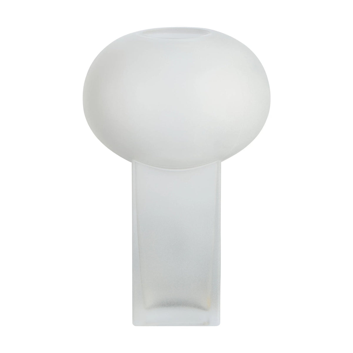 Opal Large White Opaque Glass Vase